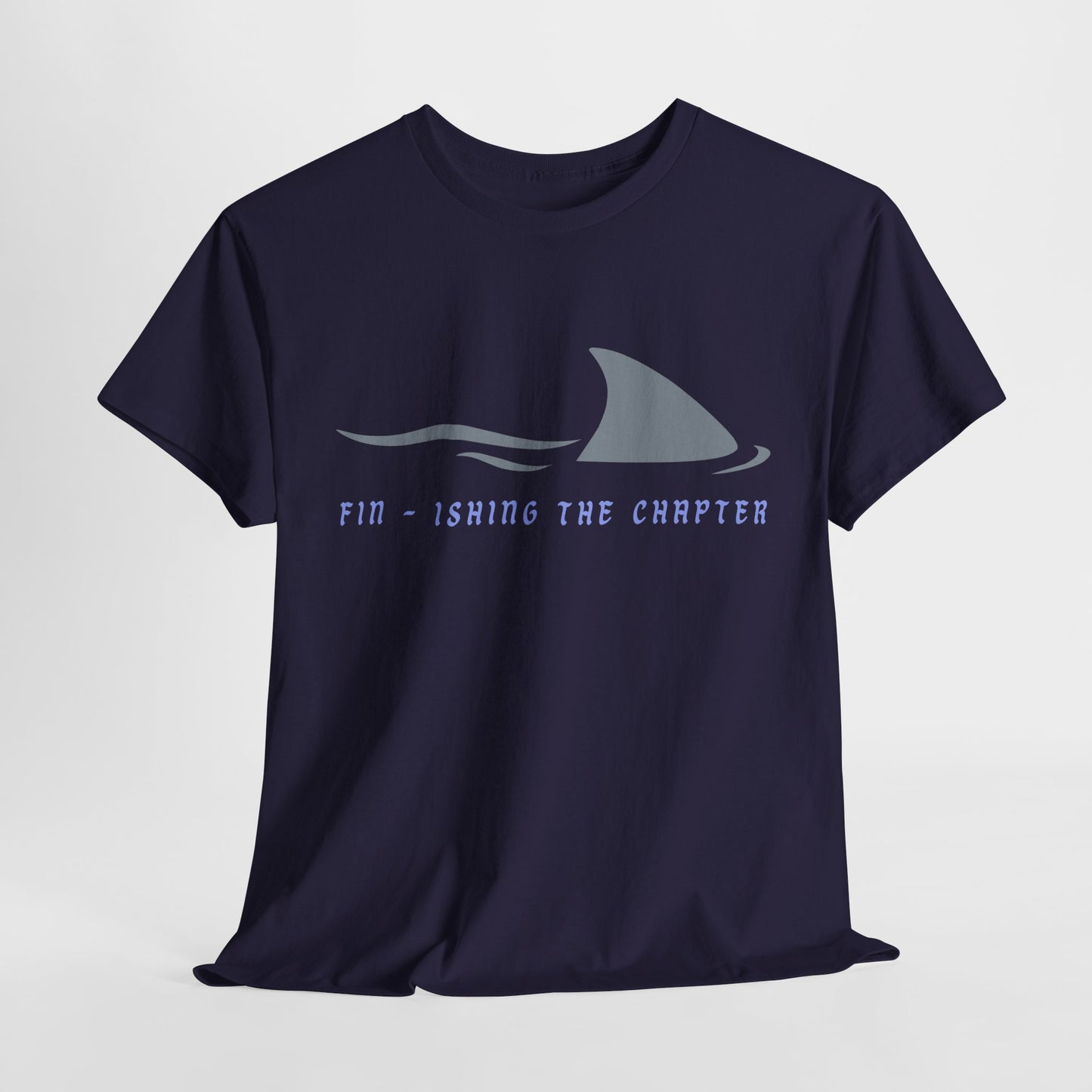 Teen/Adult Unisex Fin-ishing the Chapter – Shark Reader Tee for Book Devourers