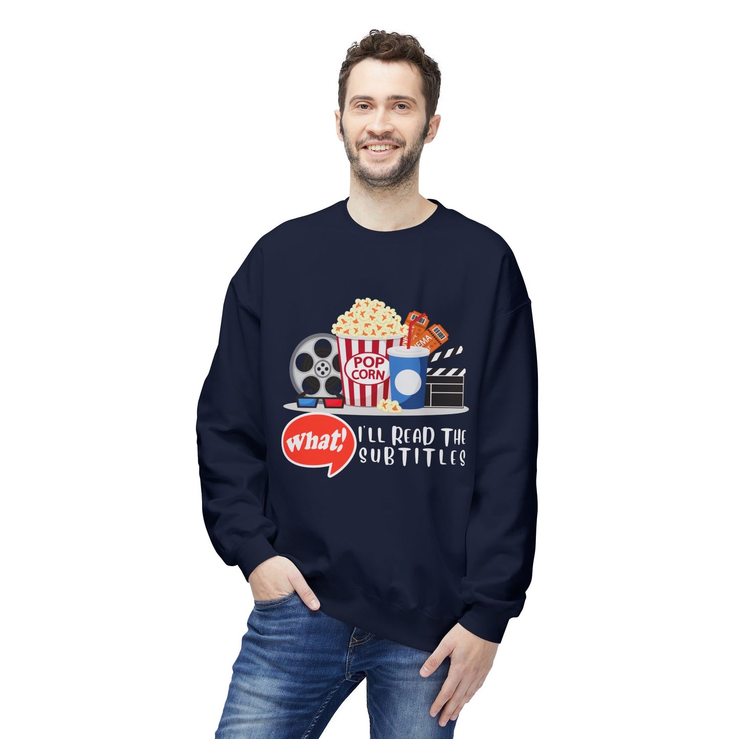 Teen/Adult Unisex What! I’ll Read the Subtitles Sweatshirt