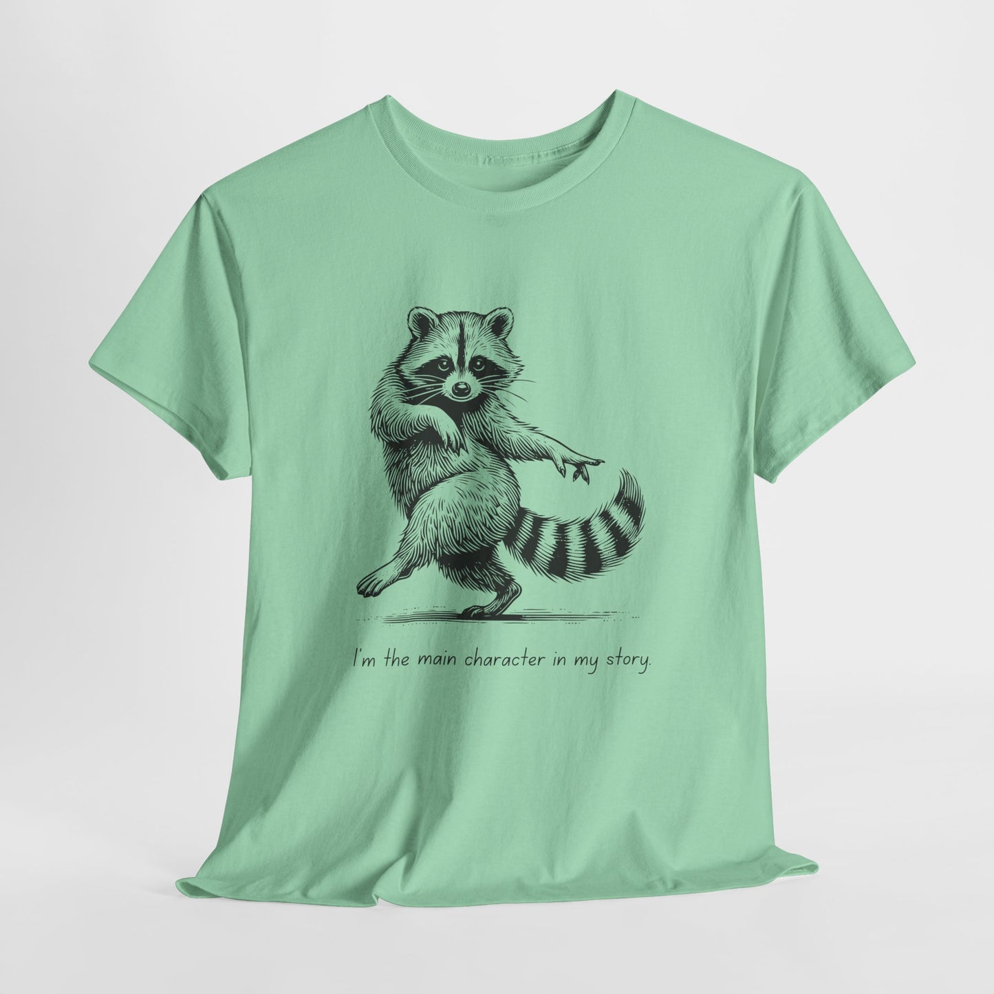 Teen/Adult Unisex Main Character Raccoon Tee – Starring: Me