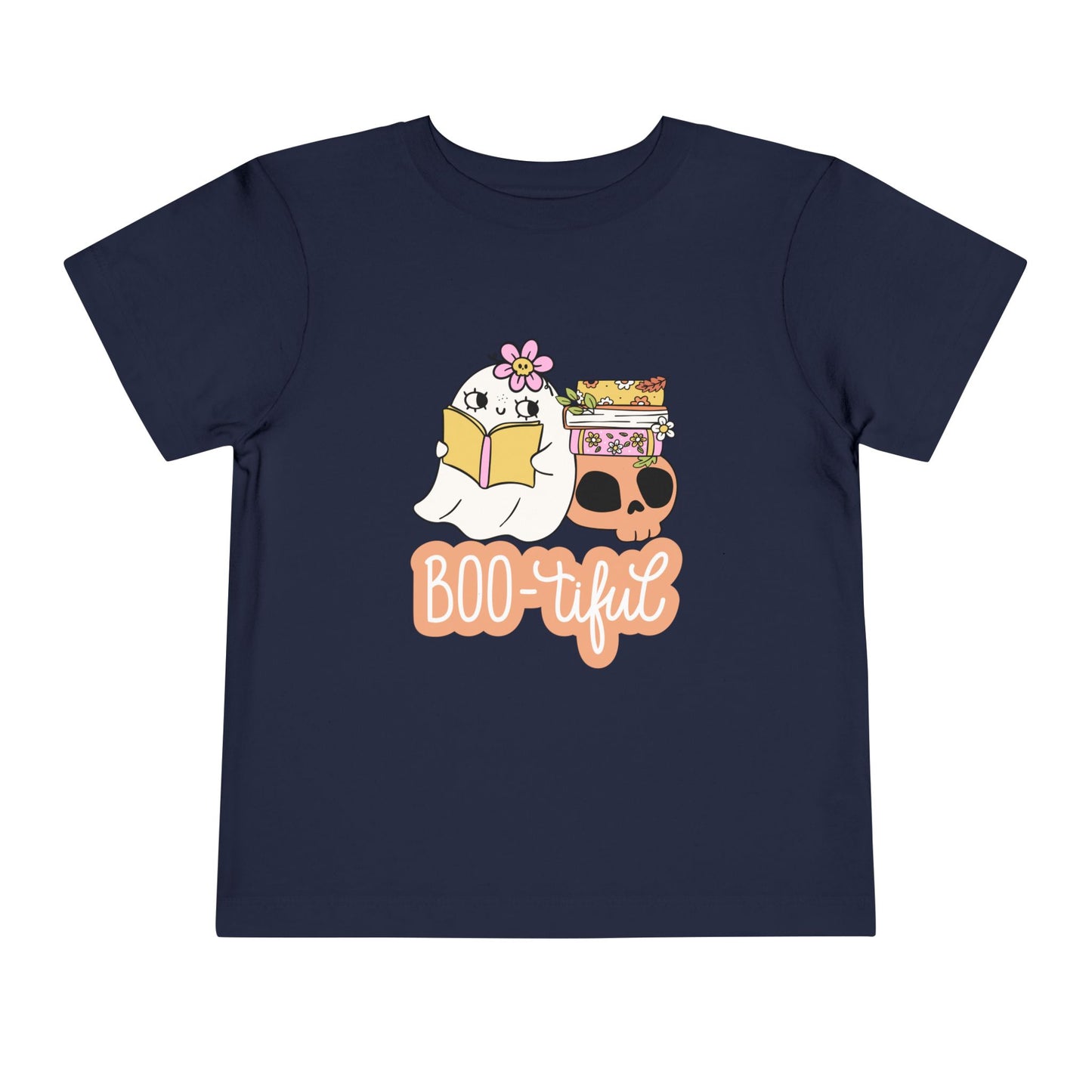 Toddler Boo-tiful Halloween Tee β Cute Ghost & Books Design