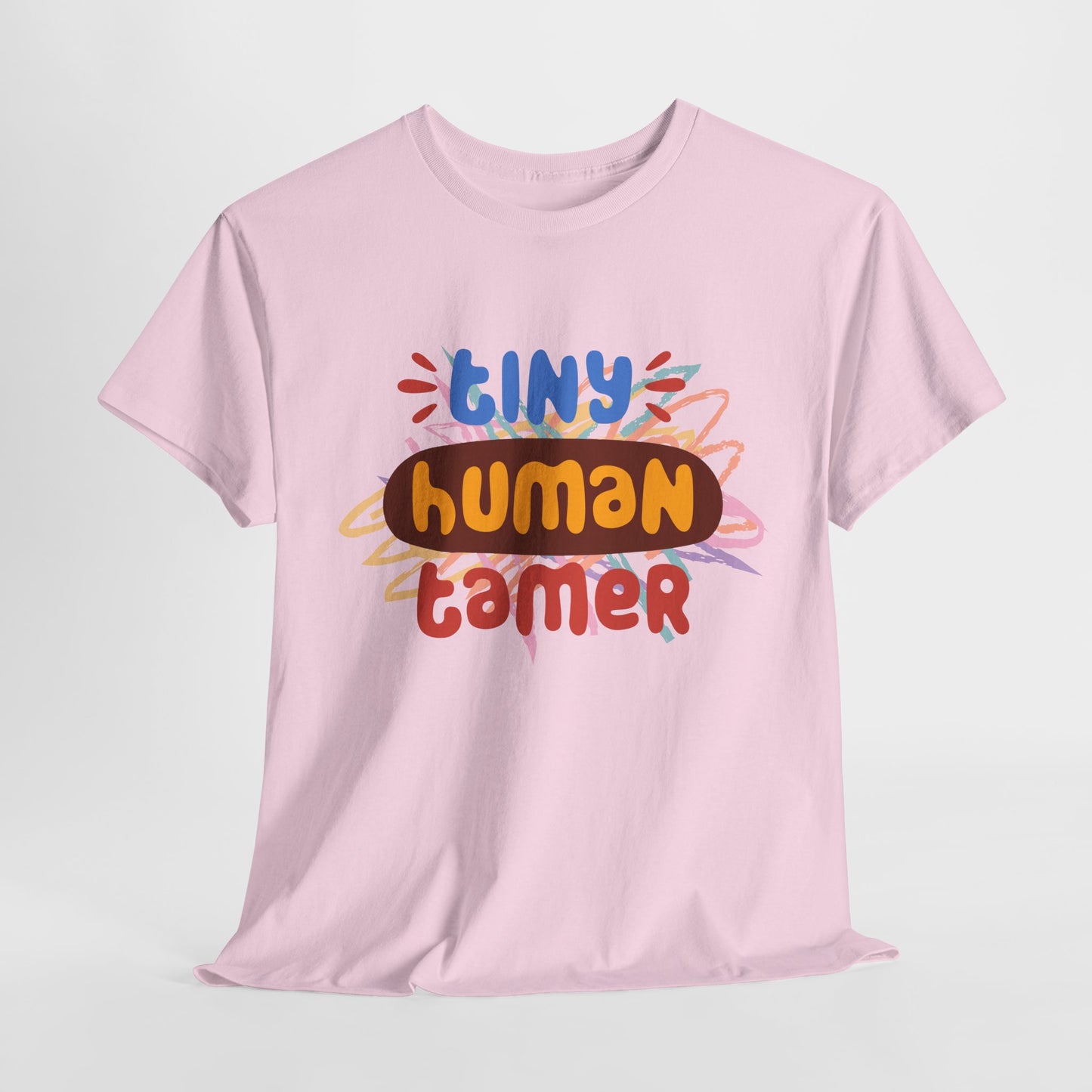 Teen/Adult Unisex Tiny Human Tamer Tee – Bold & Funny Shirt for Teachers and Caregivers