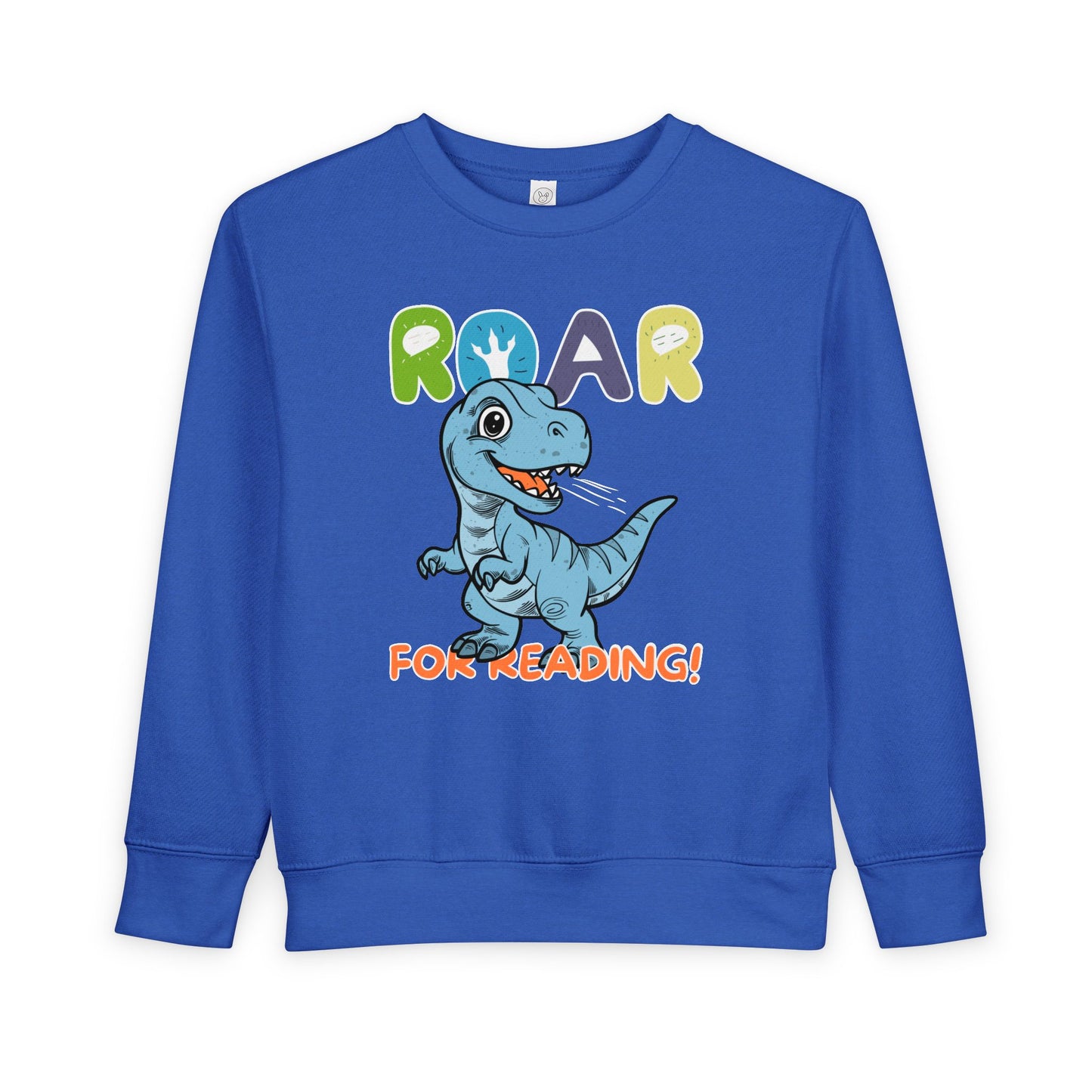 Toddler Roar for Reading Sweatshirt β Dinosaur Reading Crewneck for Little Book Explorers