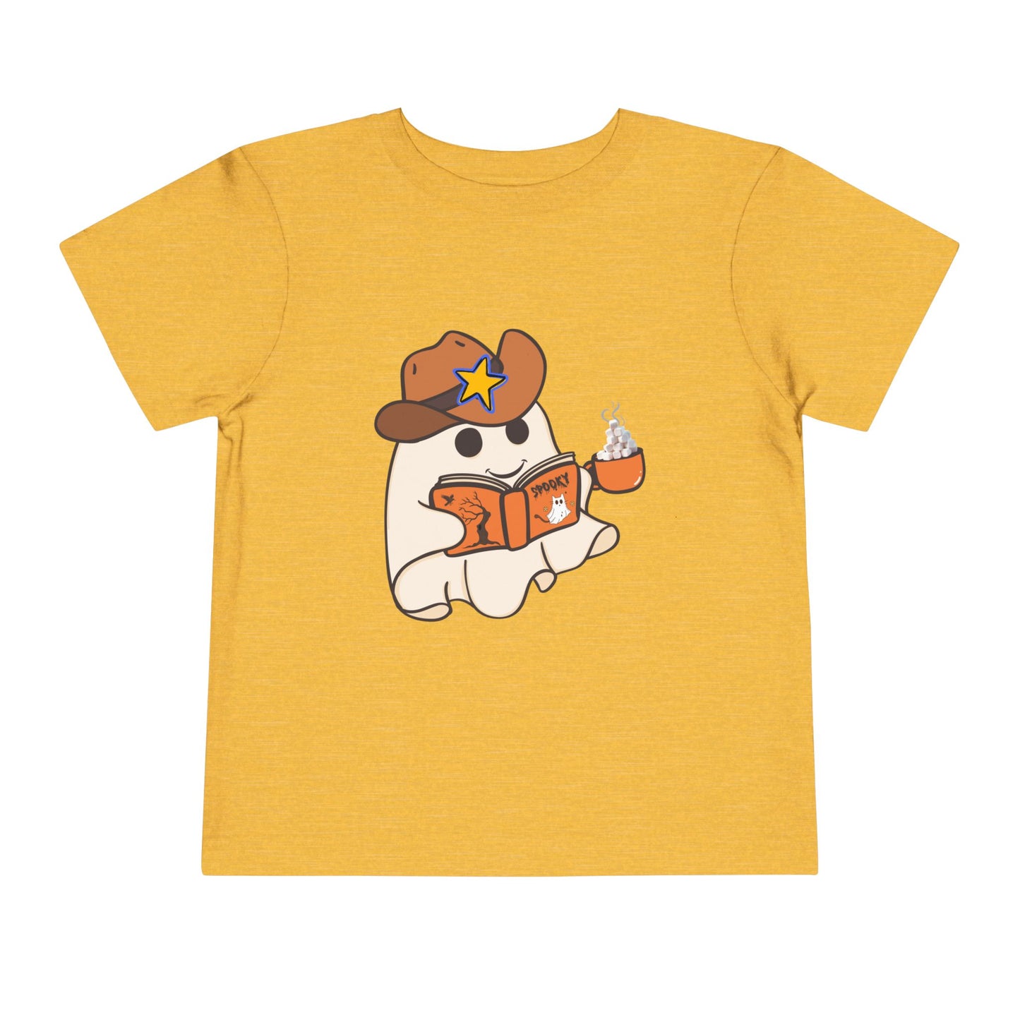 Toddler Cowboy Ghost Reading Tee – Spooky Cute Storytime Shirt