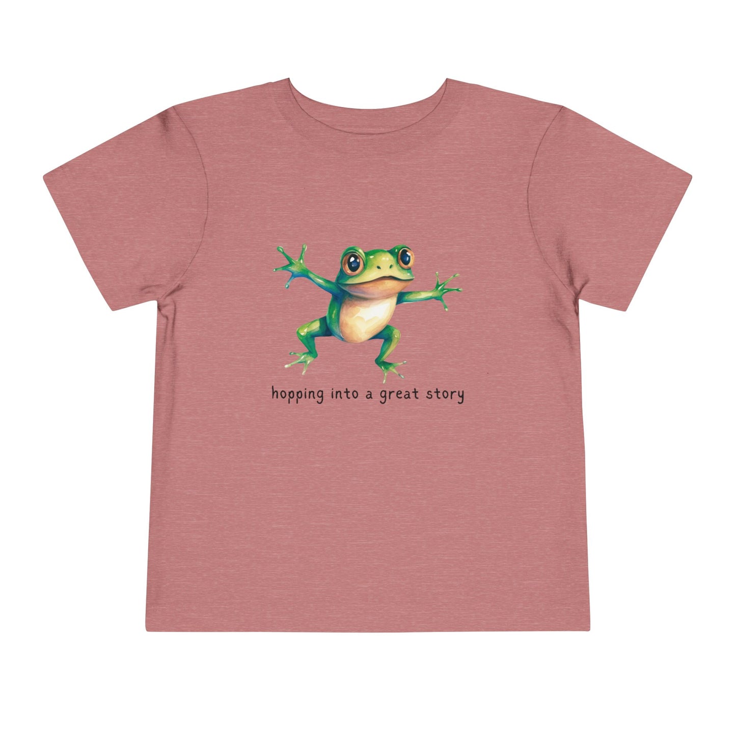 Toddler Hopping Into a Great Story Tee β Fun Gift for Curious Readers