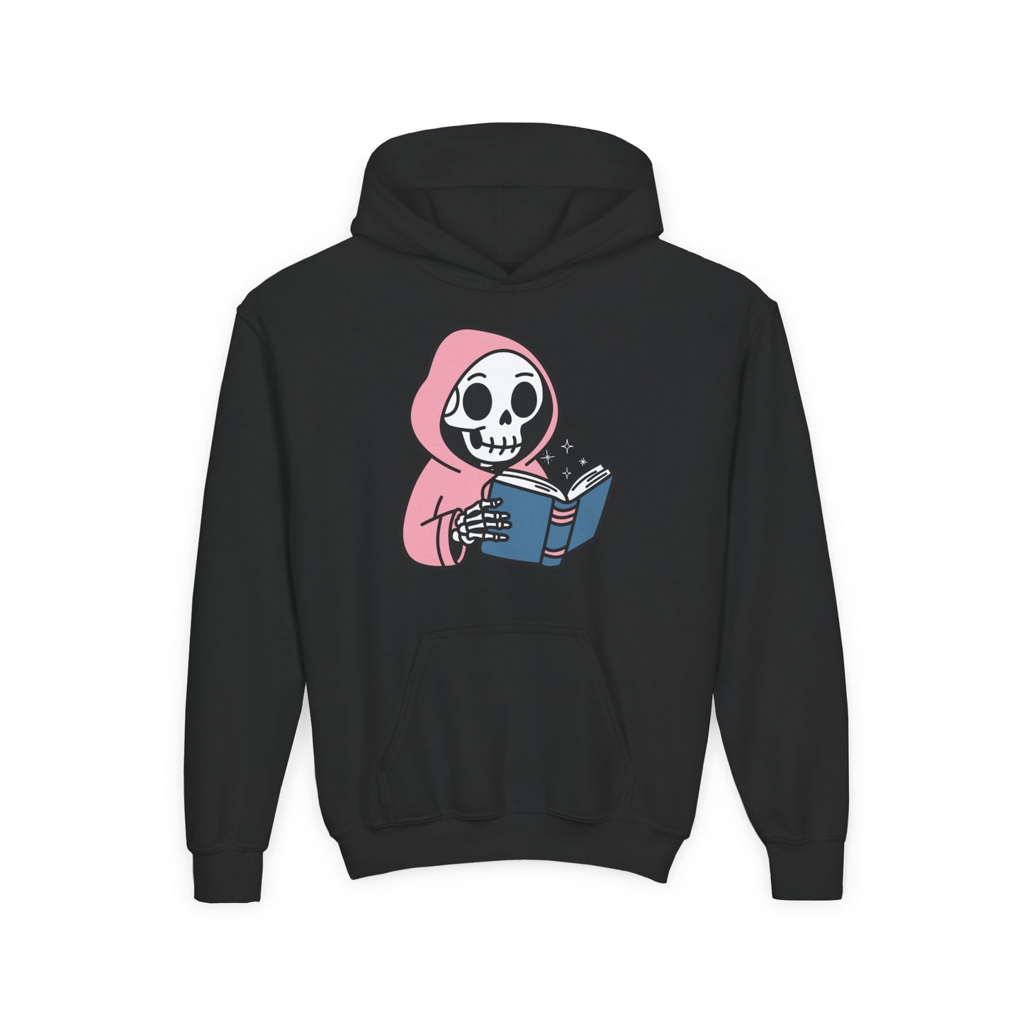 Youth Skeleton Reader Hoodie – Dead Serious About Books!