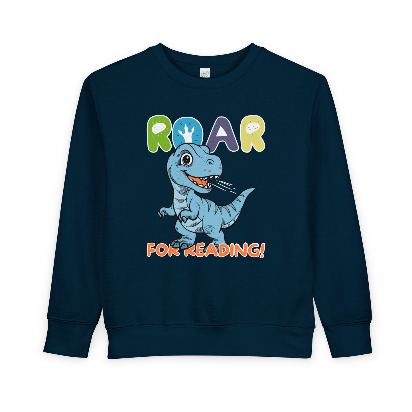 Toddler Roar for Reading Sweatshirt β Dinosaur Reading Crewneck for Little Book Explorers