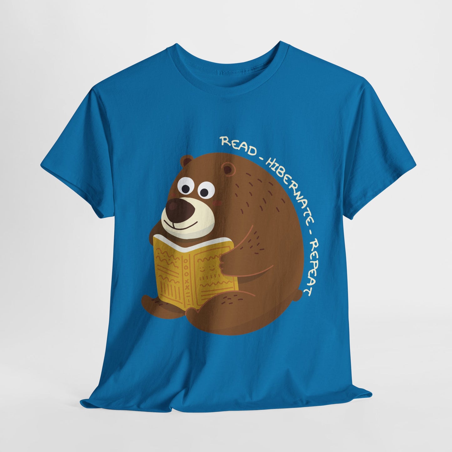 Teen/Adult Unisex Read Hibernate Repeat Tee β Cozy Book Shirt for Introverts & Bookworms