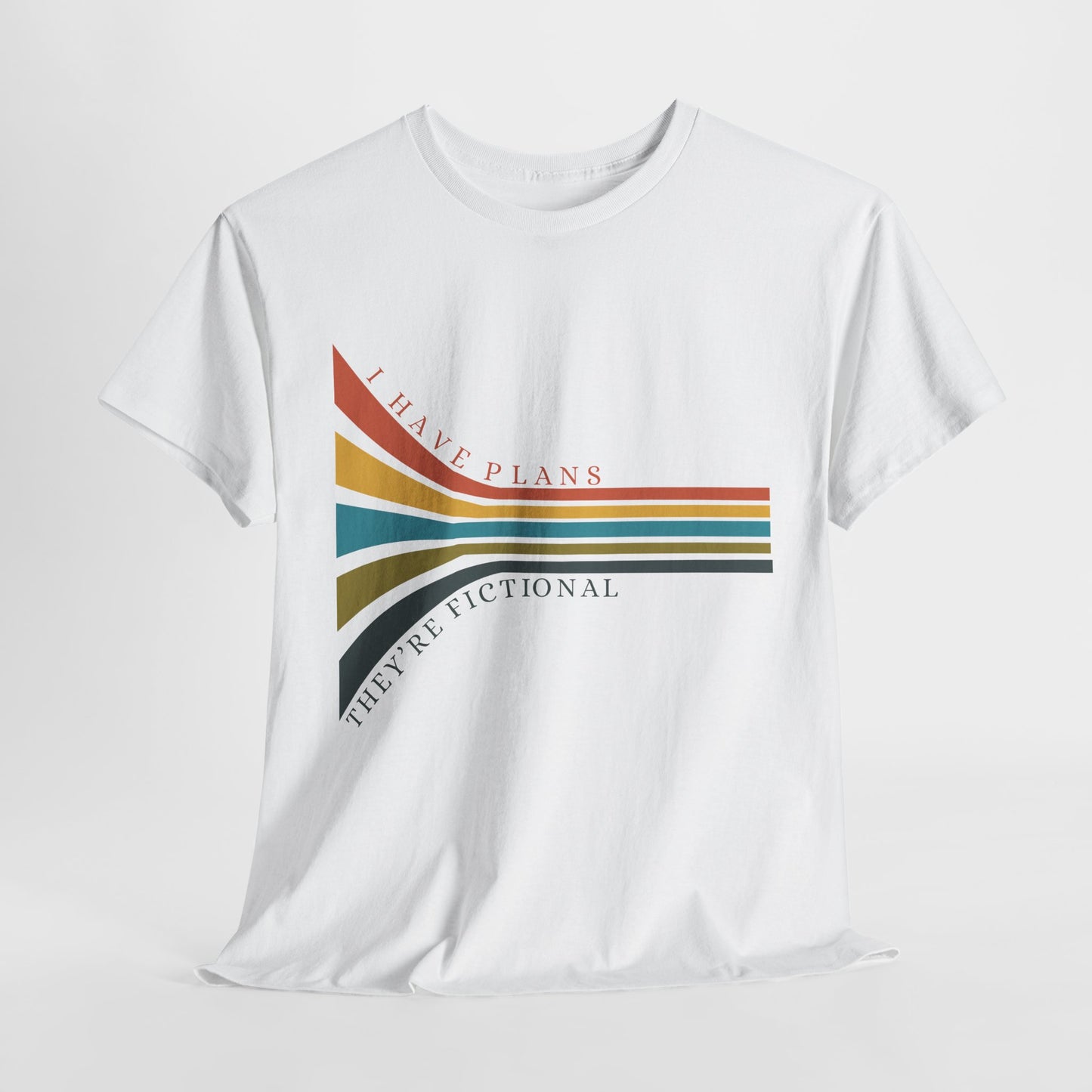 Teen/Adult Unisex I Have Plans – They’re Fictional Tee – Introvert Humor for Book-Loving Souls