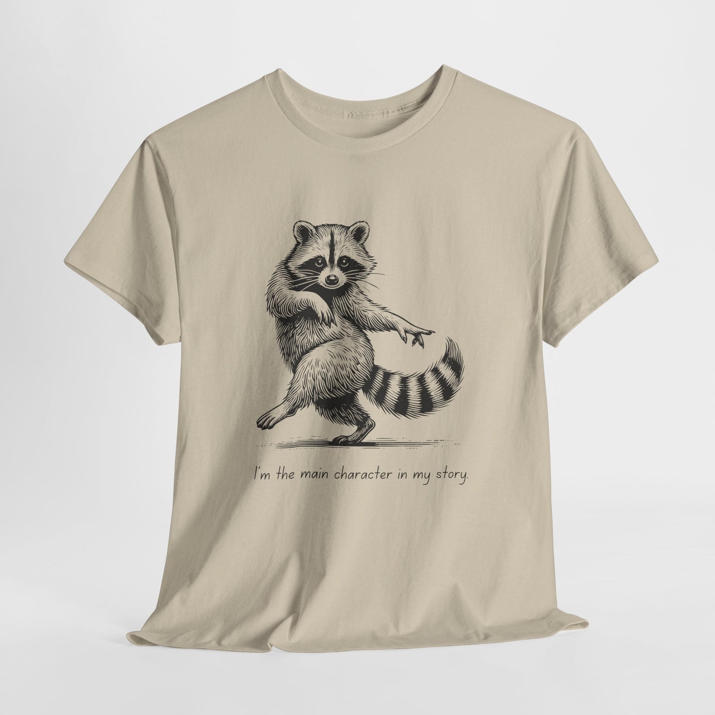 Teen/Adult Unisex Main Character Raccoon Tee – Starring: Me