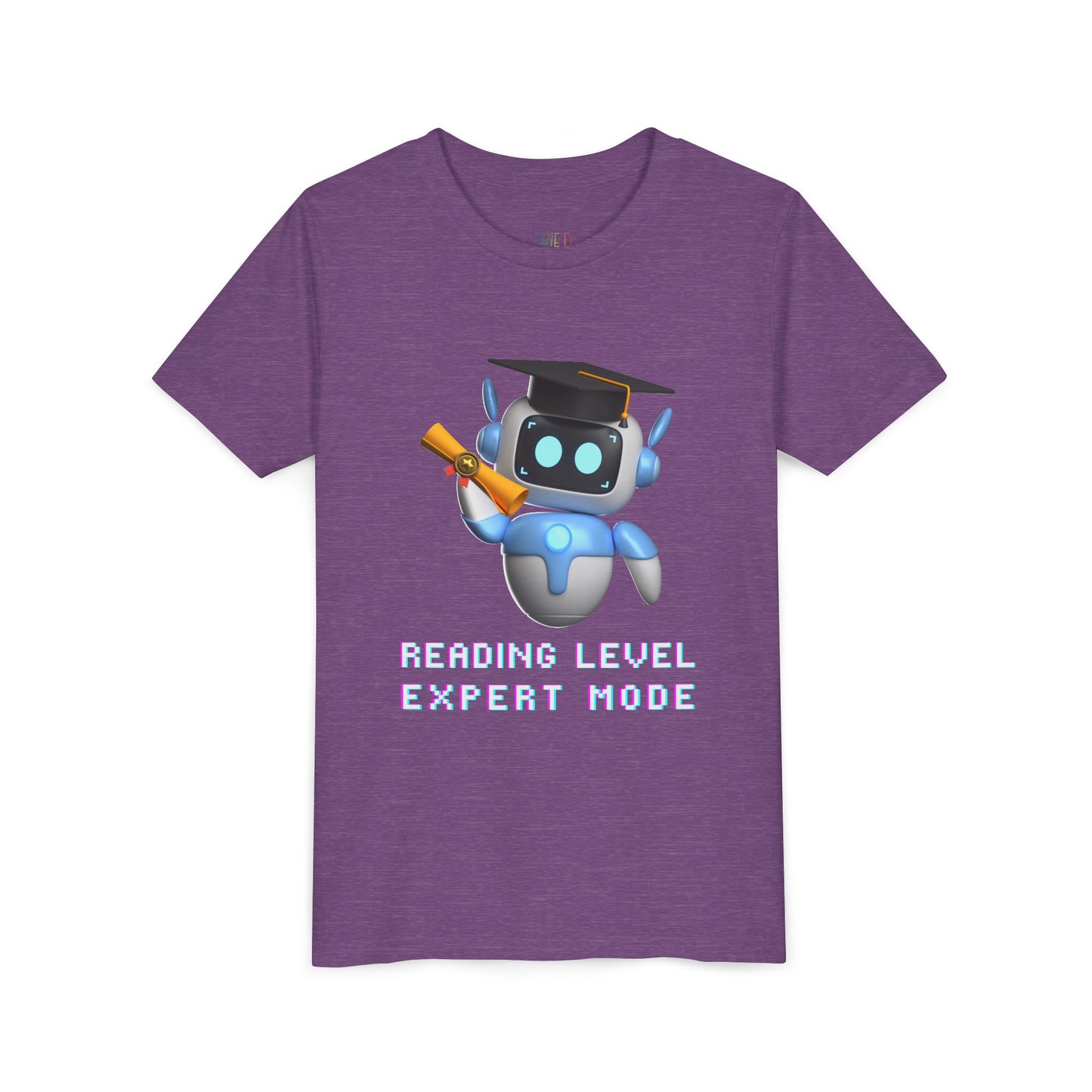 Youth Reading Level: Expert Mode Tee – Robot Graduation Shirt for Young Book Pros, For readers who’ve leveled up—and aren’t afraid to show it!