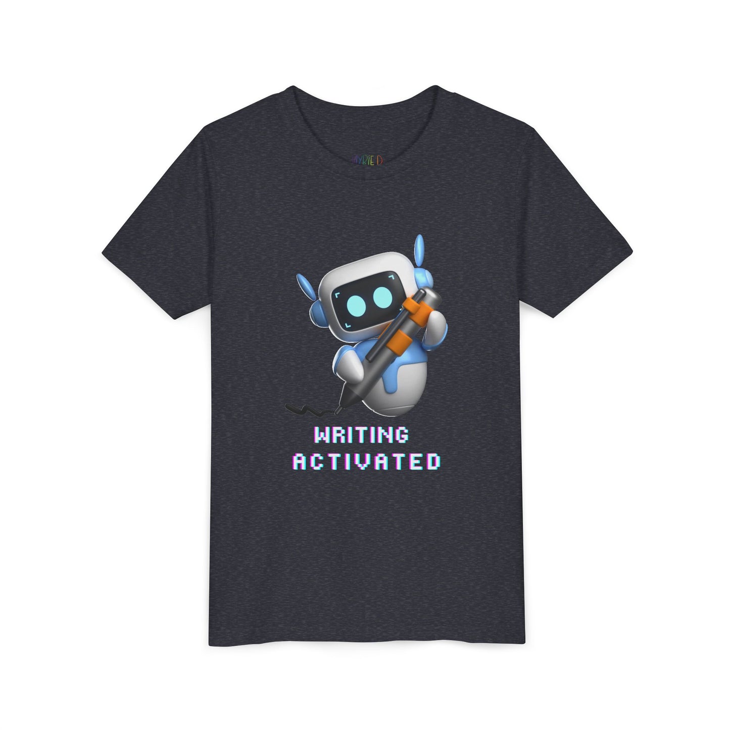 Youth Writing Activated Tee β Robot-Inspired Shirt for Creative Kids, For young writers ready to power up their pens!