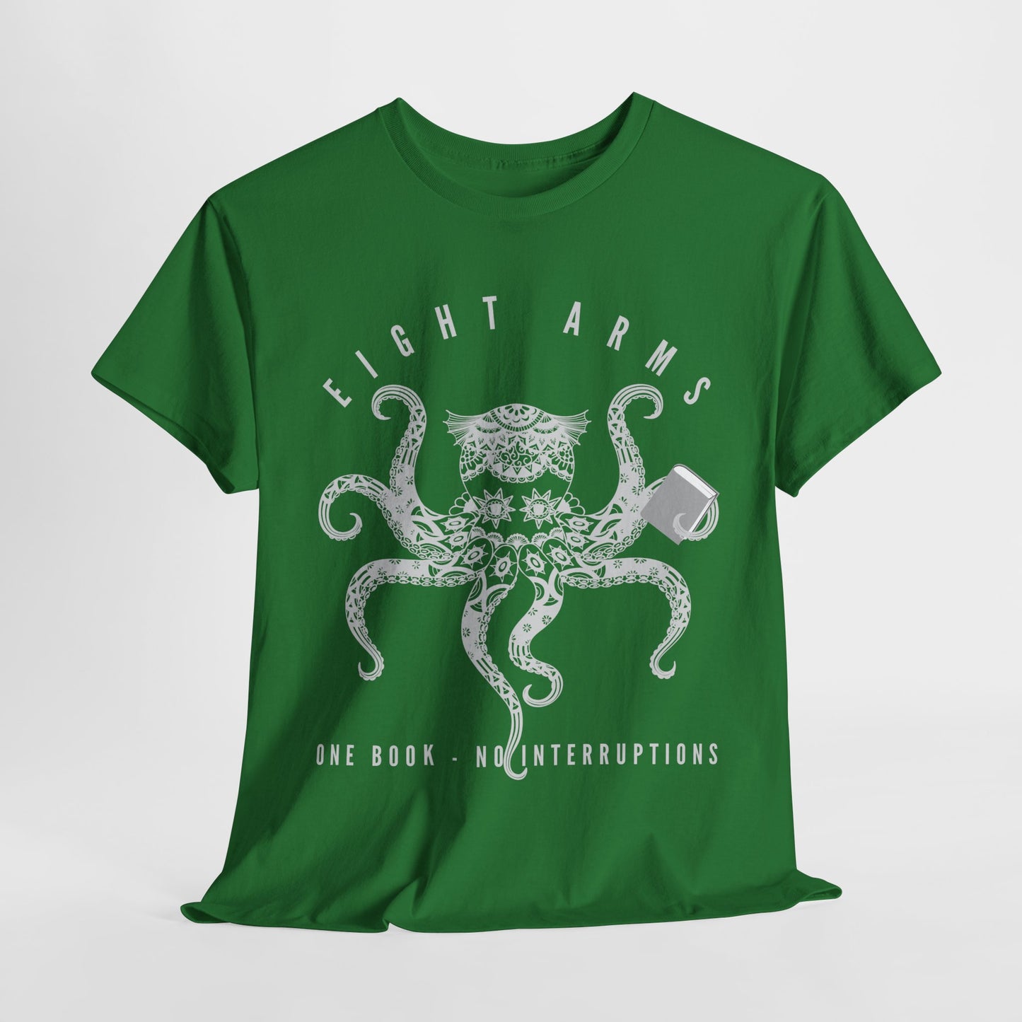 Teen/Adult Unisex β Eight Arms, One Book Tee β No Interruptions, Just Ink-Credible Reading