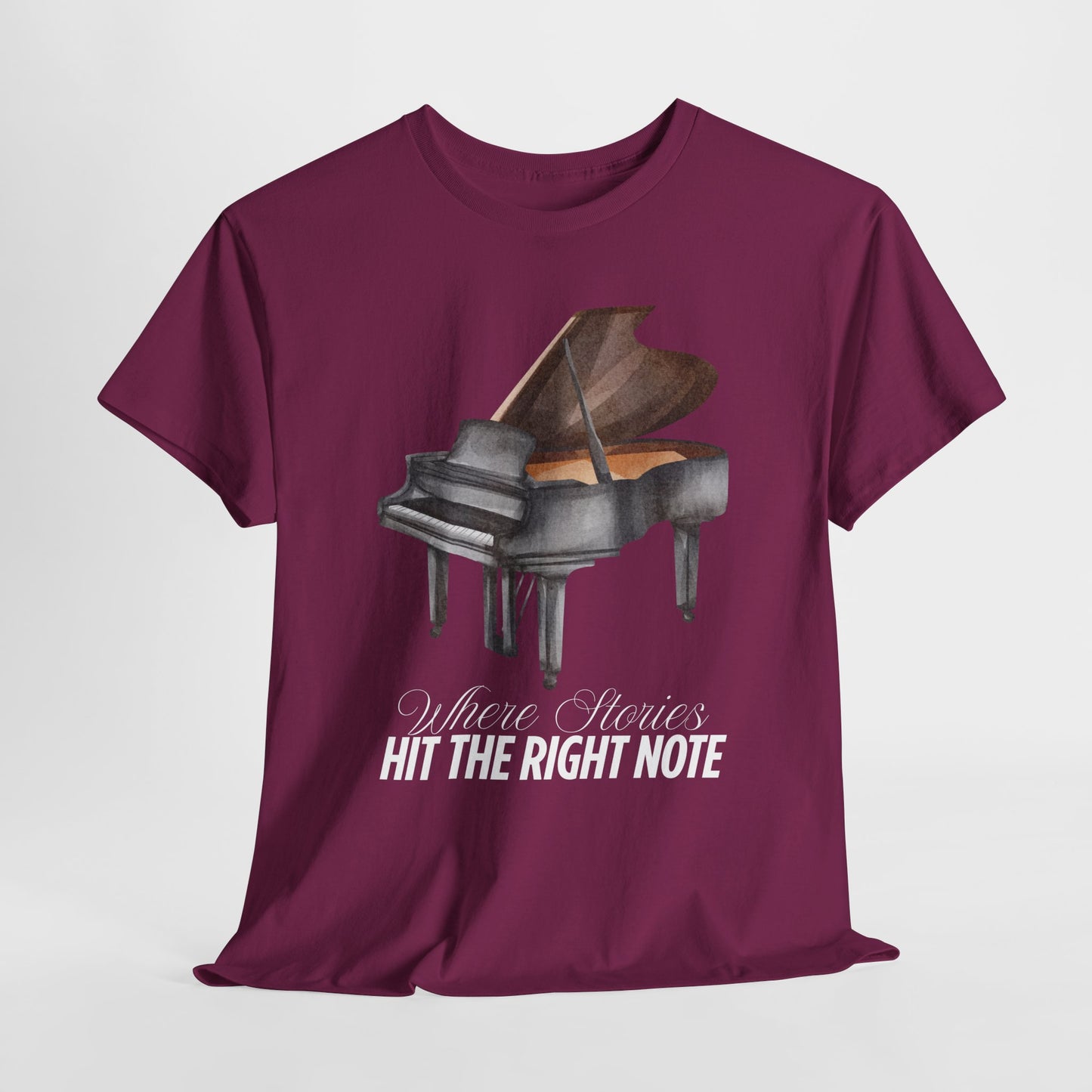 Teen/Adult Unisex Hit the Right Note Tee – For Readers and Musicians Who Feel Every Word