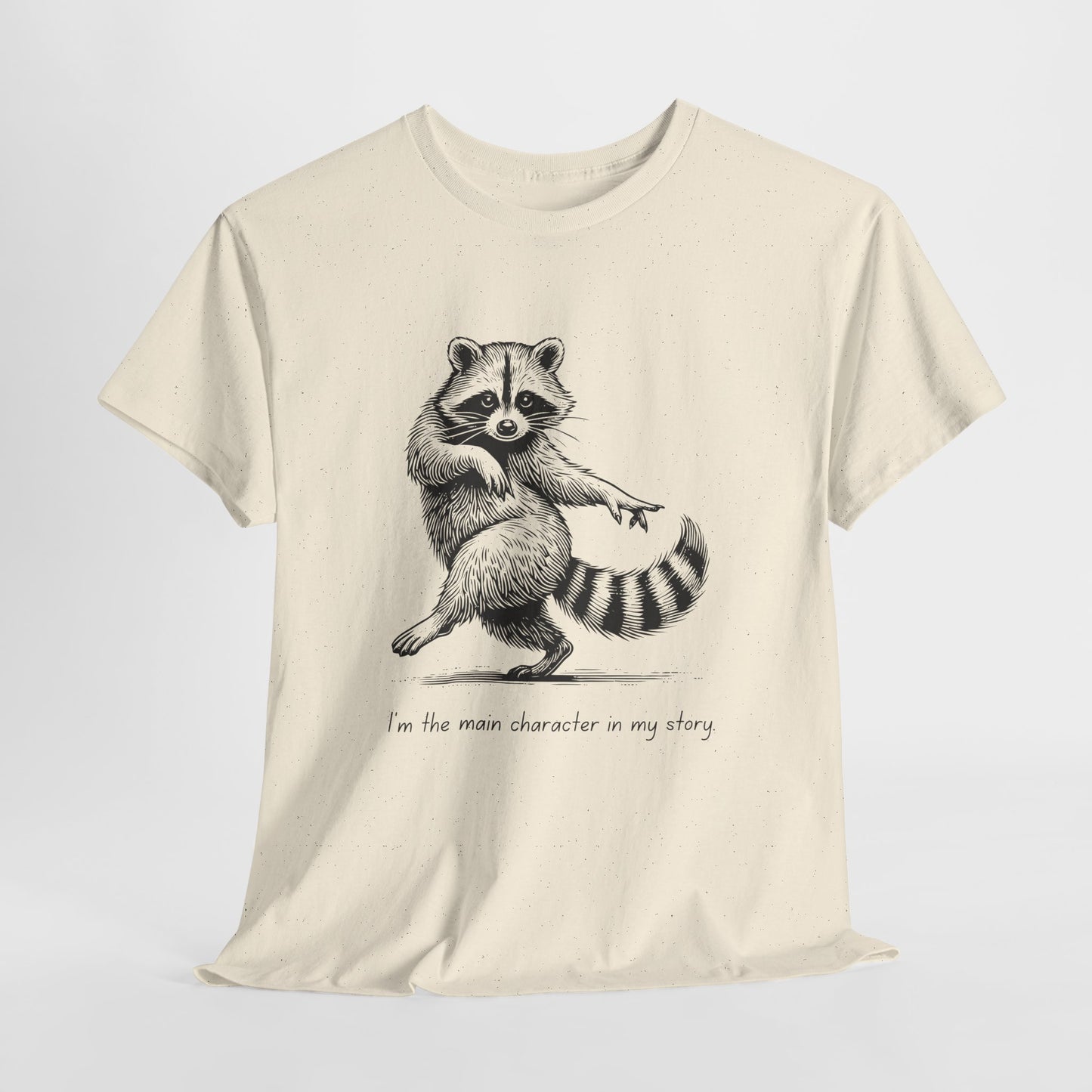 Teen/Adult Unisex Main Character Raccoon Tee – Starring: Me