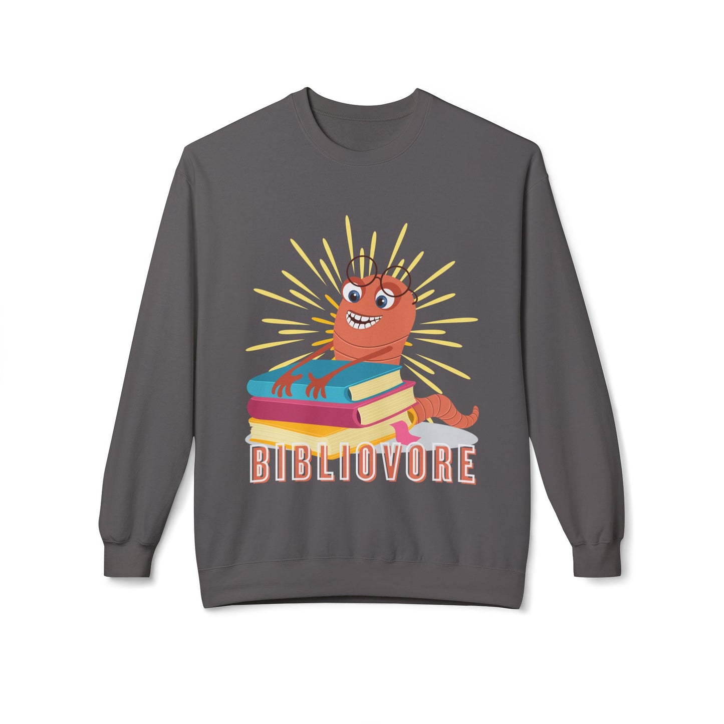 Teen/Adult Unisex Bibliovore Sweatshirt – Hungry Bookworm Reading Design