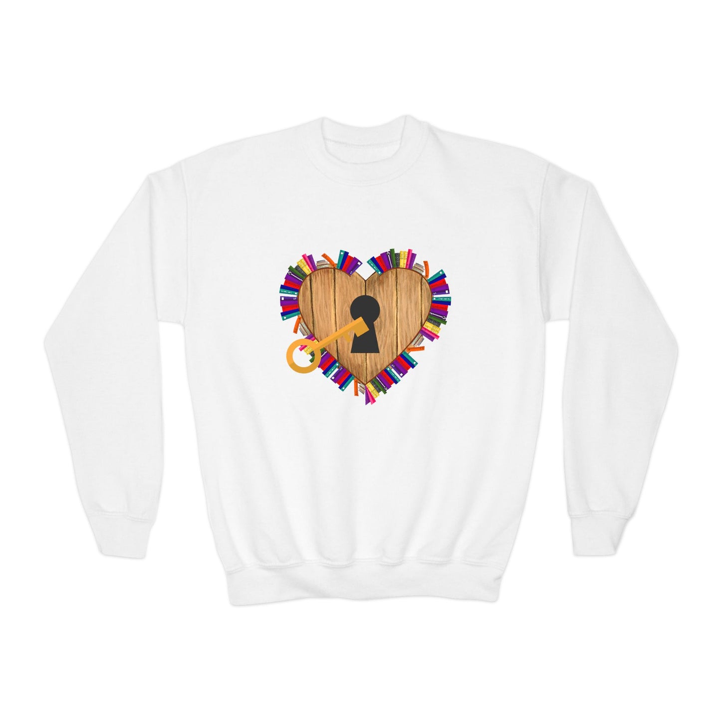 Youth Key to the Heart Sweatshirt β Unlock Your Love of Reading