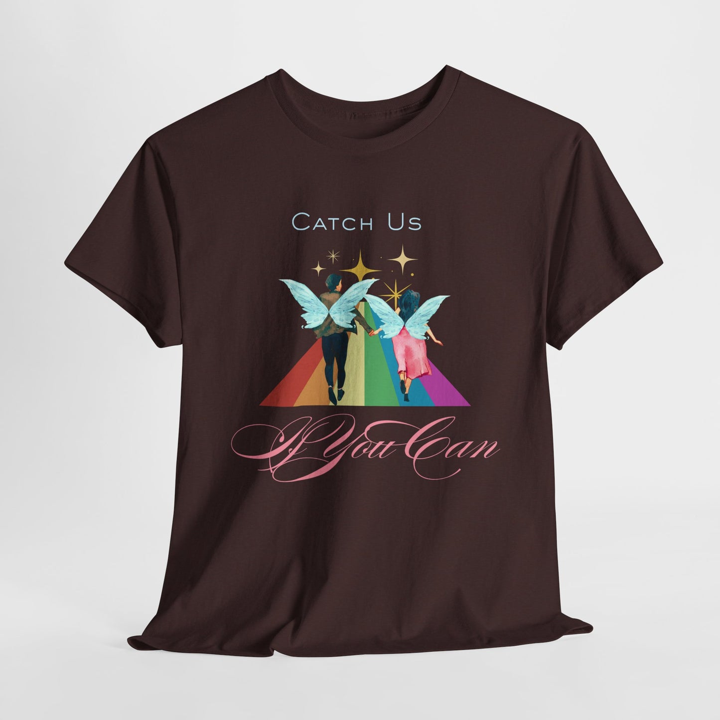 Teen/Adult Unisex Catch Us If You Can Tee – Playful Couples Shirt, Wedding Weekend or Everyday Adventure Apparel