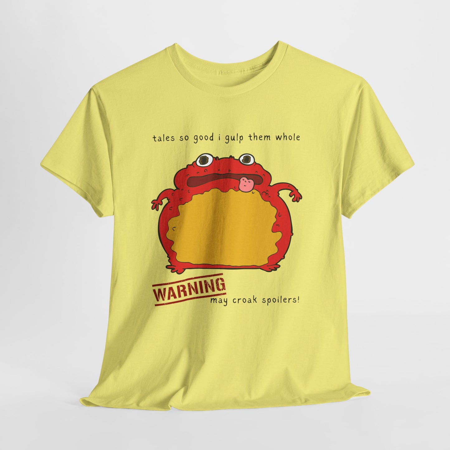 Teen/Adult Unisex Spoiler Croaker Tee – Devour Books, Dish Endings