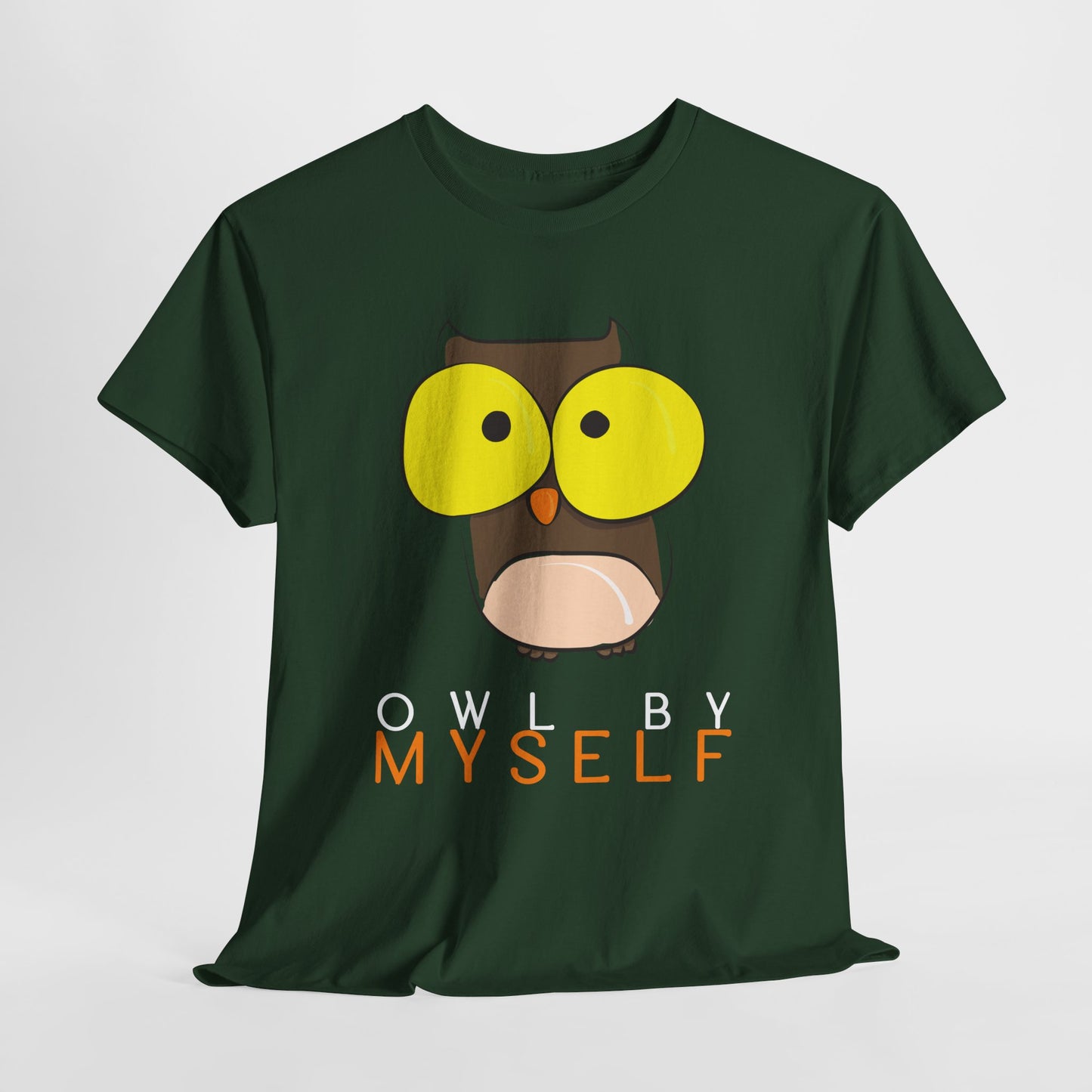 Teen/Adult Unisex Owl By Myself Tee β For the Proudly Introverted or Just Plain Punny
