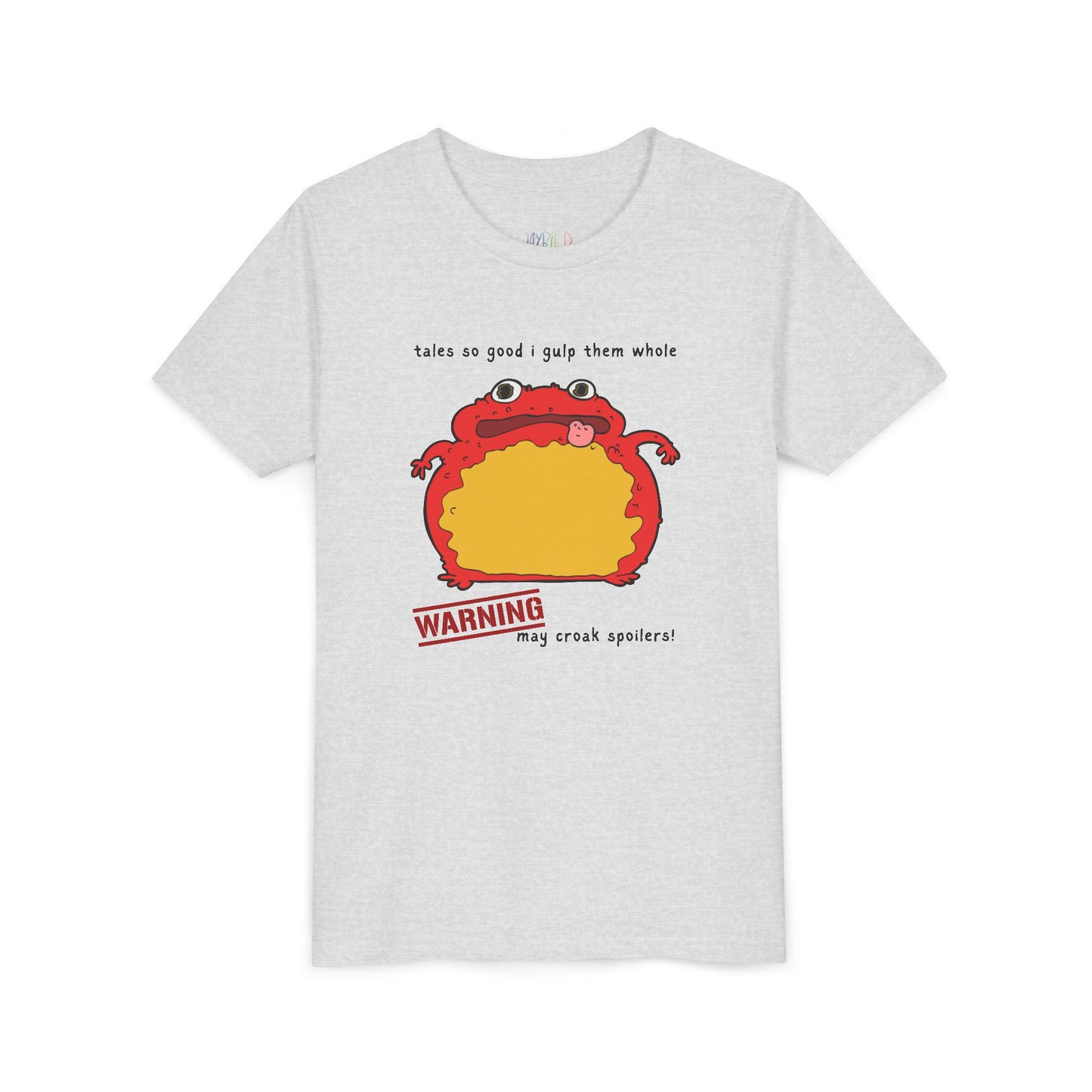 Youth Spoiler Croaker T-Shirt – Devourer of Books, Occasional Plot Slipper