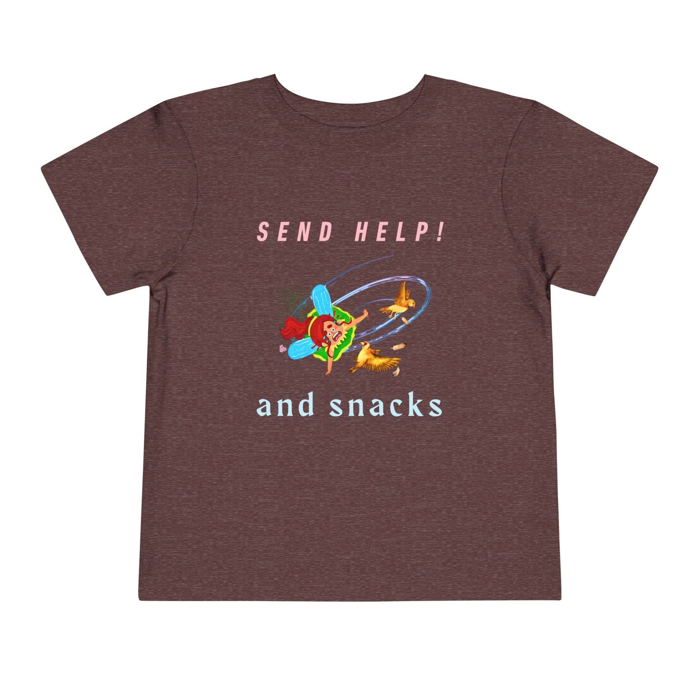 Toddler Send Help and Snacks Tee – Funny Mei-Mei Shirt for Snack-Obsessed Adventurers
