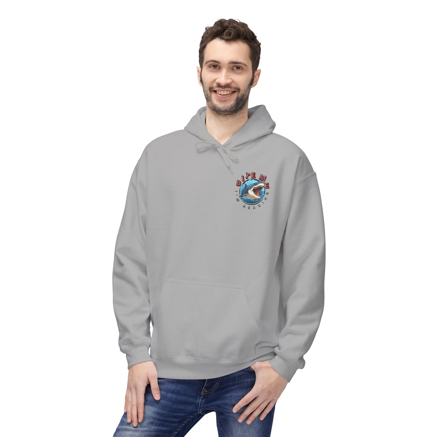 Teen/Adult Unisex Bite Me Shark Hoodie