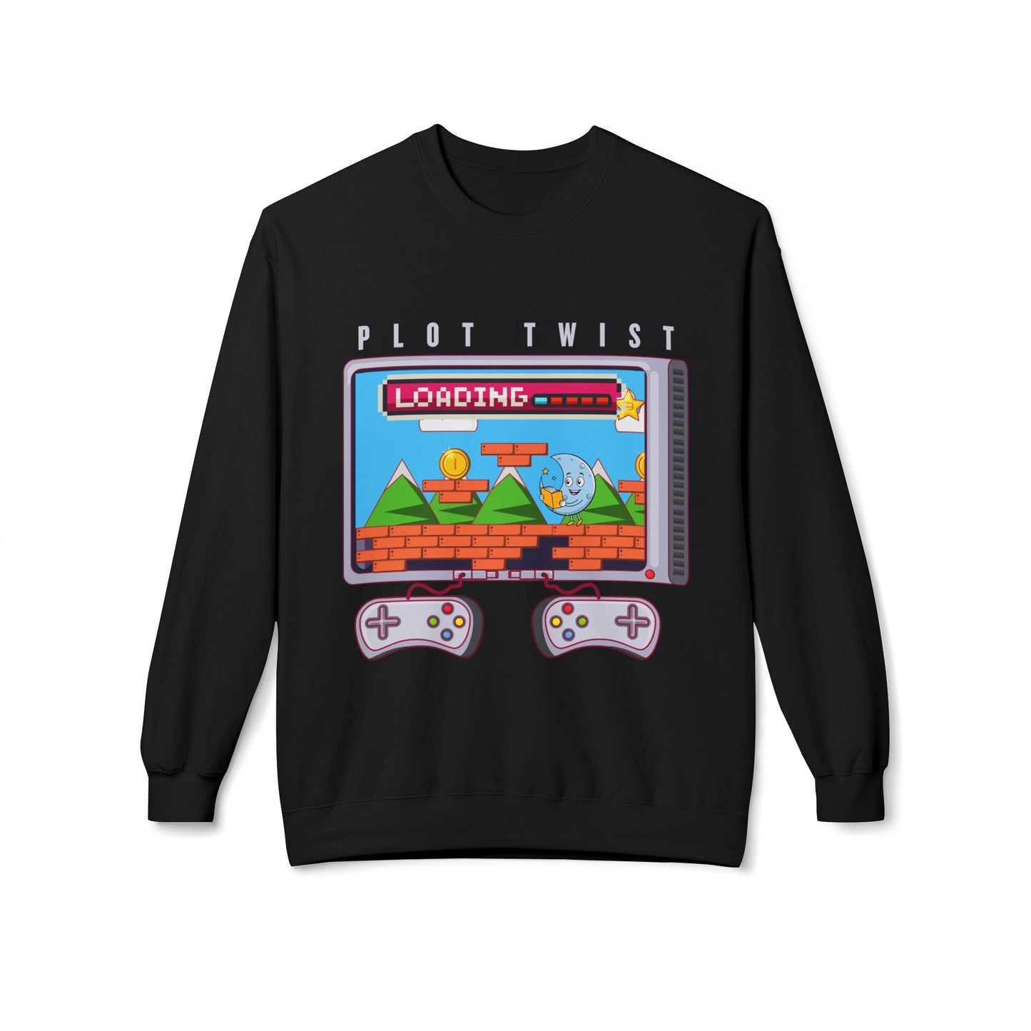 Teen/Adult Unisex Plot Twist Loading Sweatshirt – Gamer Story Crossover for Readers and Players