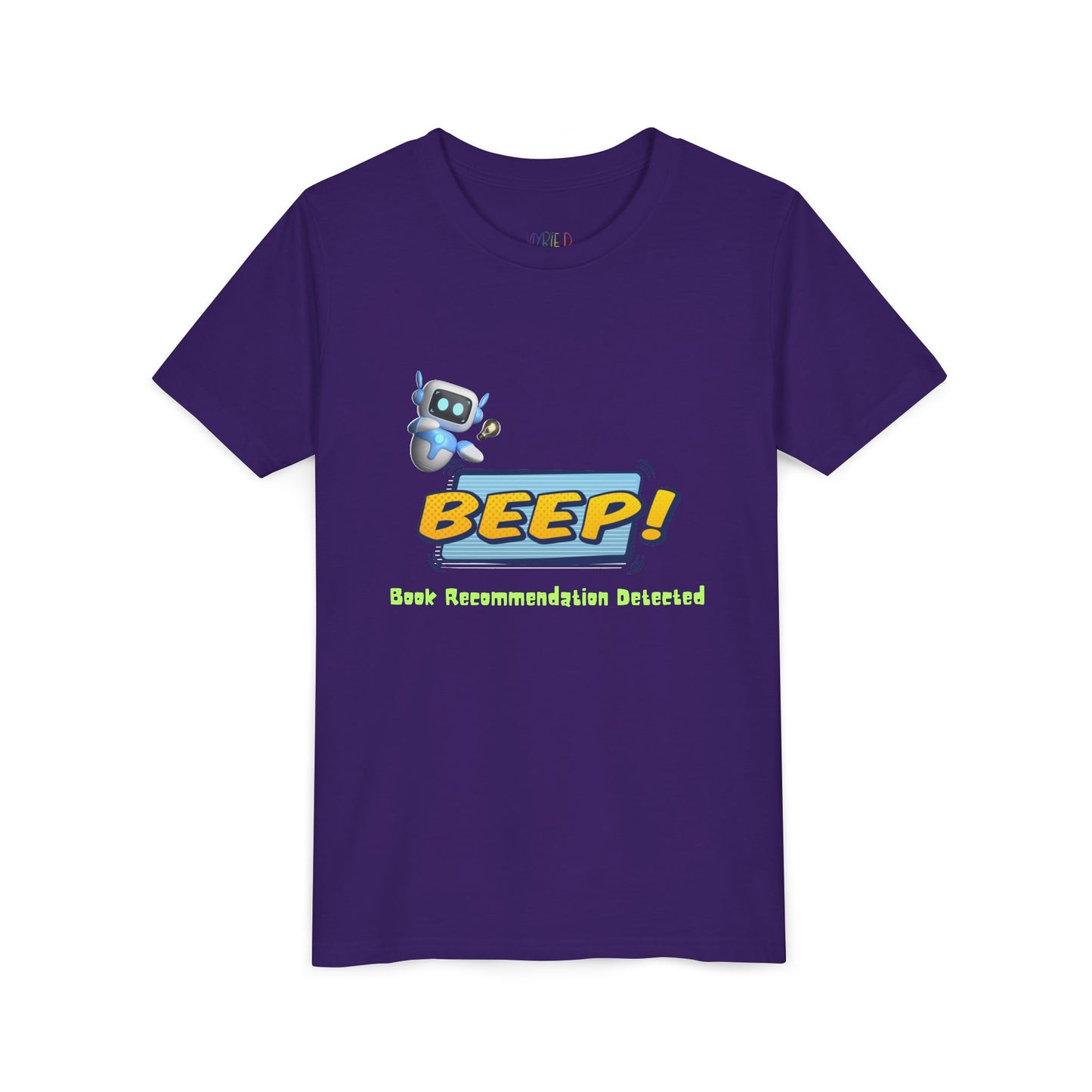 Youth BEEP! Tee – Book Recommendation Detected, Robot-Approved Reads, Perfect for young readers with high-tech taste and top-tier book picks.