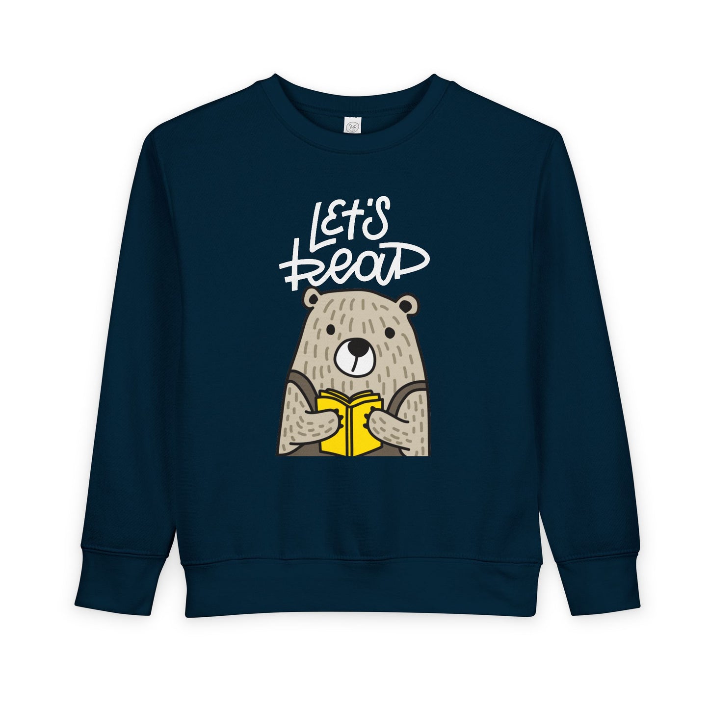 Toddler Let’s Read Sweatshirt – Cozy Bear Book Lover Crewneck for Kids