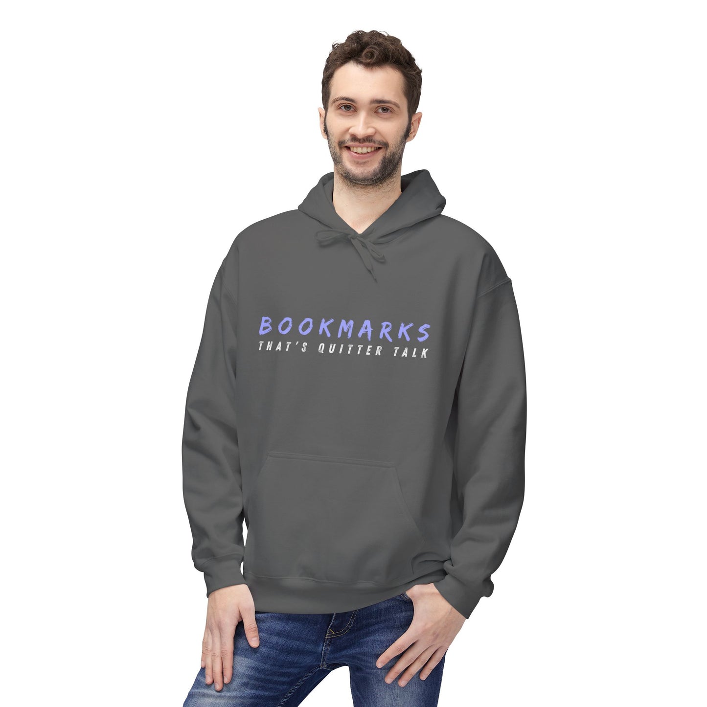 Teen/Adult Unisex Bookmarks Hoodie, Funny Book Lover Design