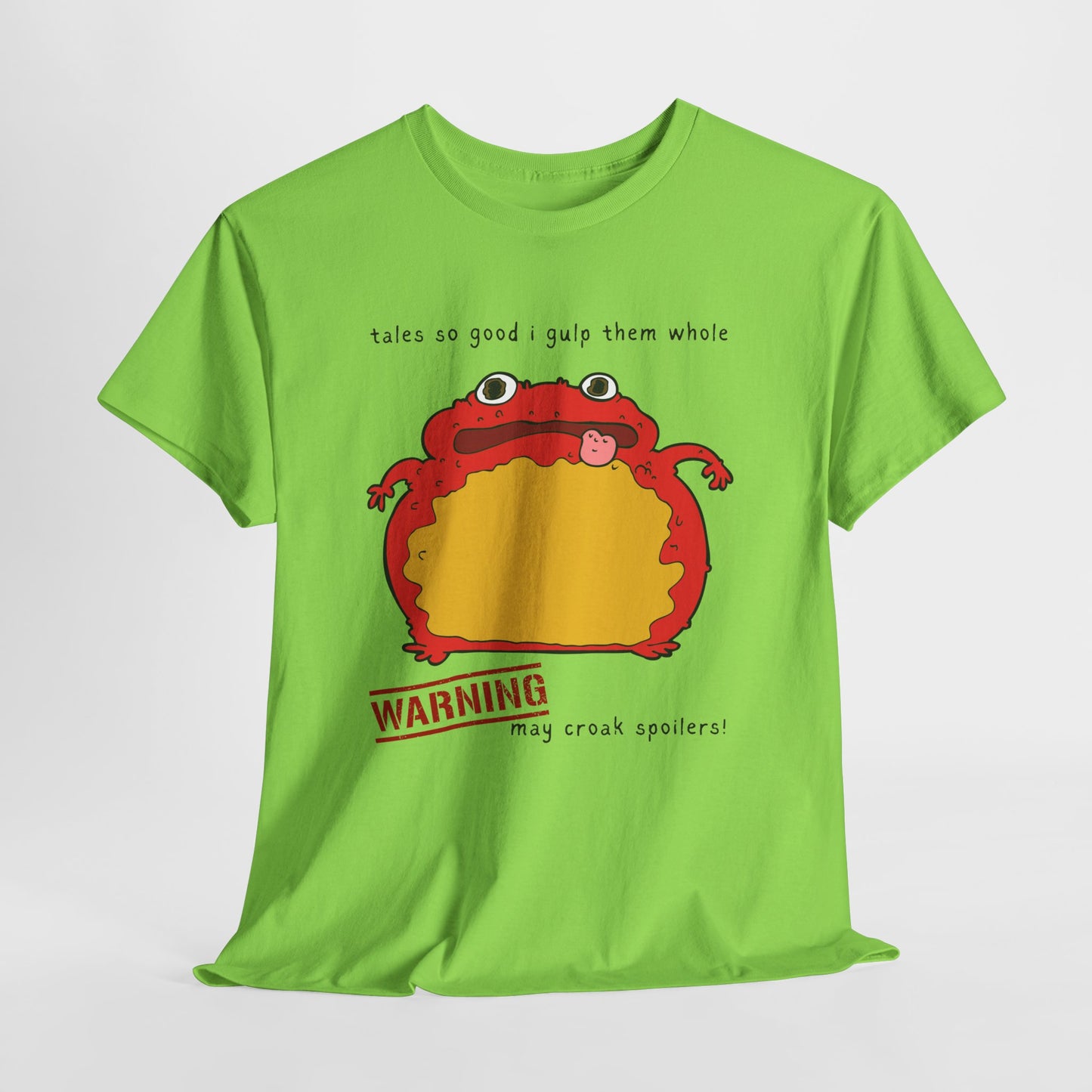 Teen/Adult Unisex Spoiler Croaker Tee – Devour Books, Dish Endings