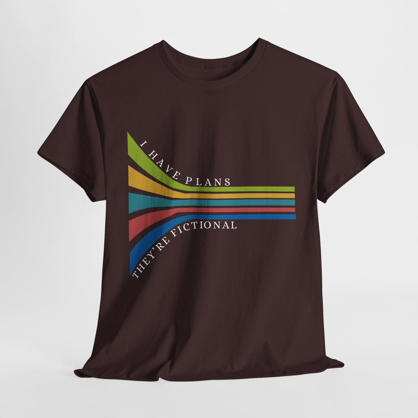 Teen/Adult Unisex I Have Plans – They’re Fictional Tee – Introvert Humor for Book-Loving Souls