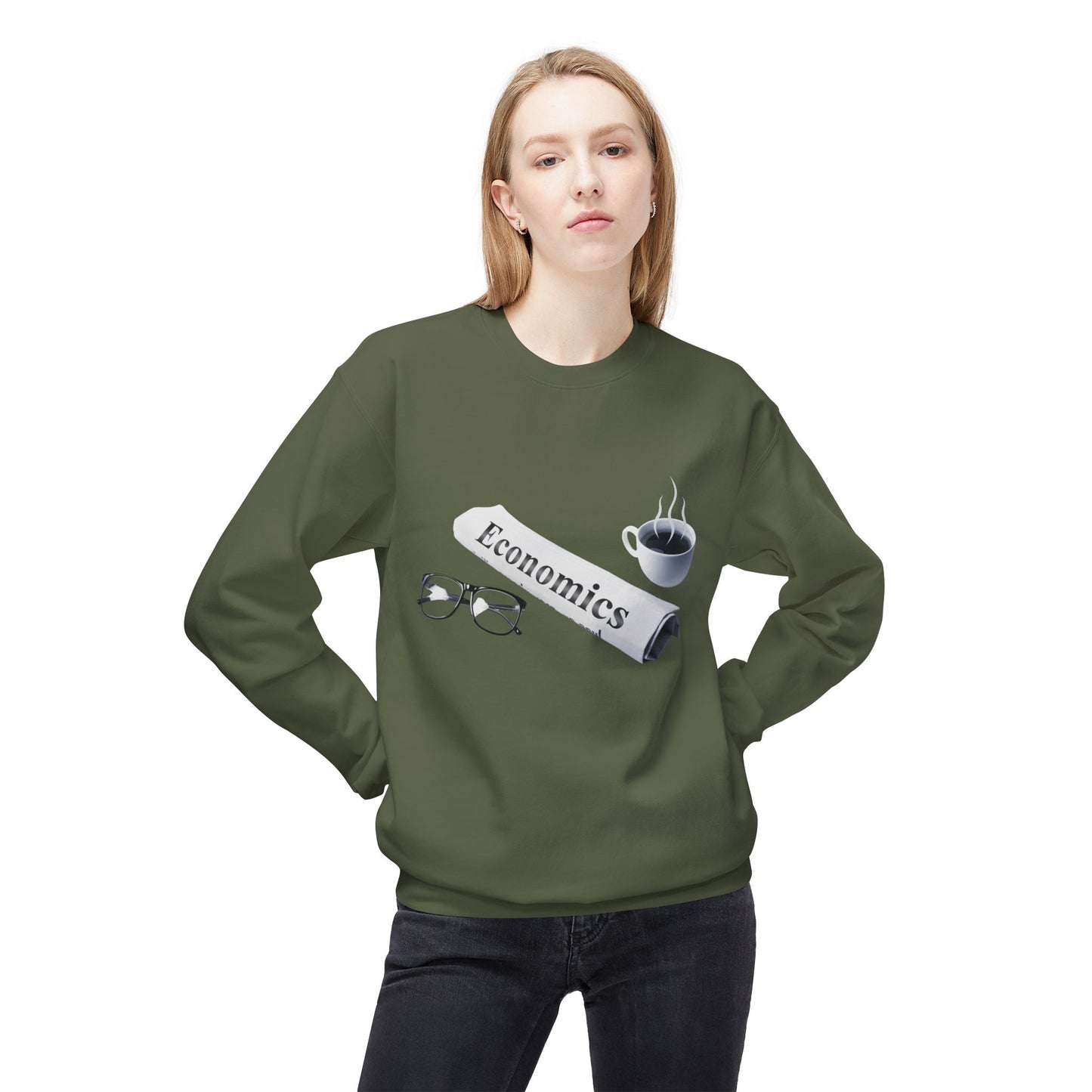 Teen/Adult Unisex Economics Sweatshirt β Classic Scholar Design for Thinkers and Analysts
