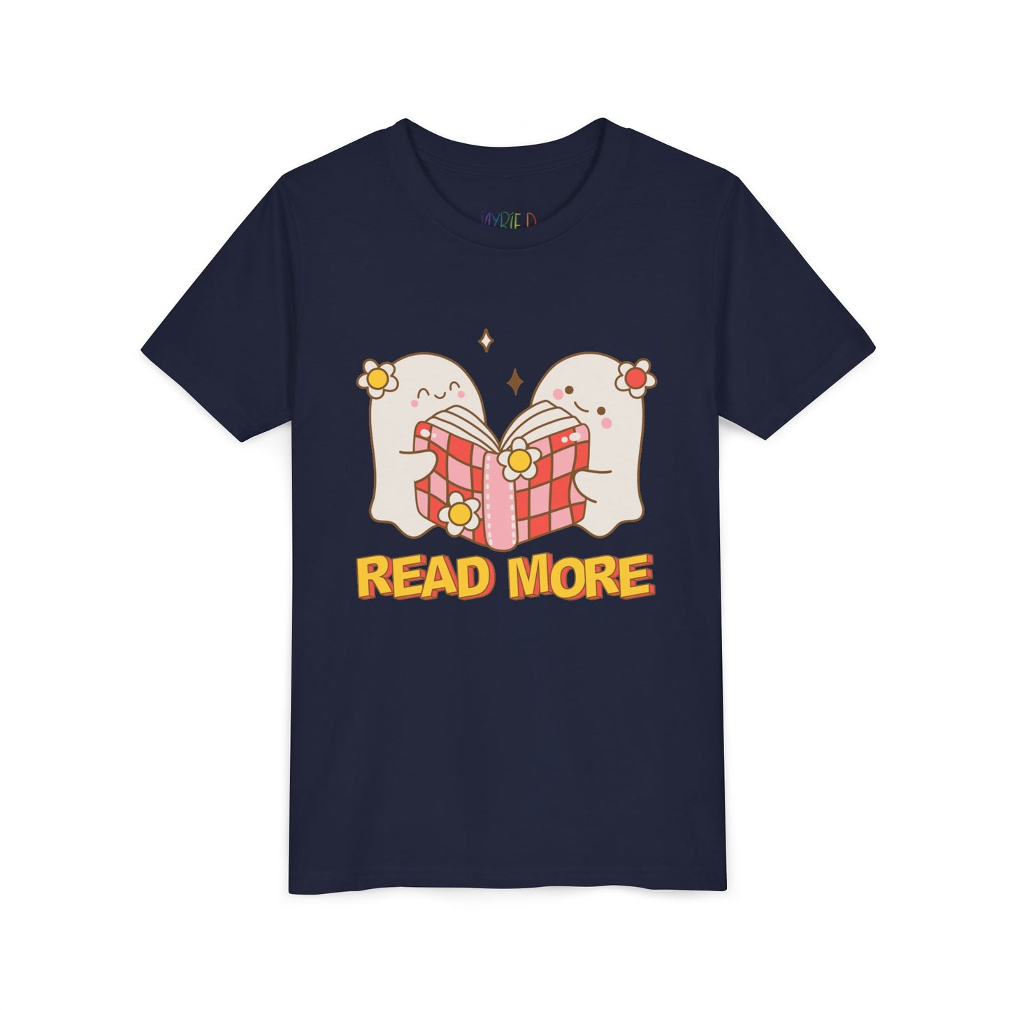 Youth Boo Ghosts “Read More” T-Shirt – Fun Halloween Reading Shirt for Kids