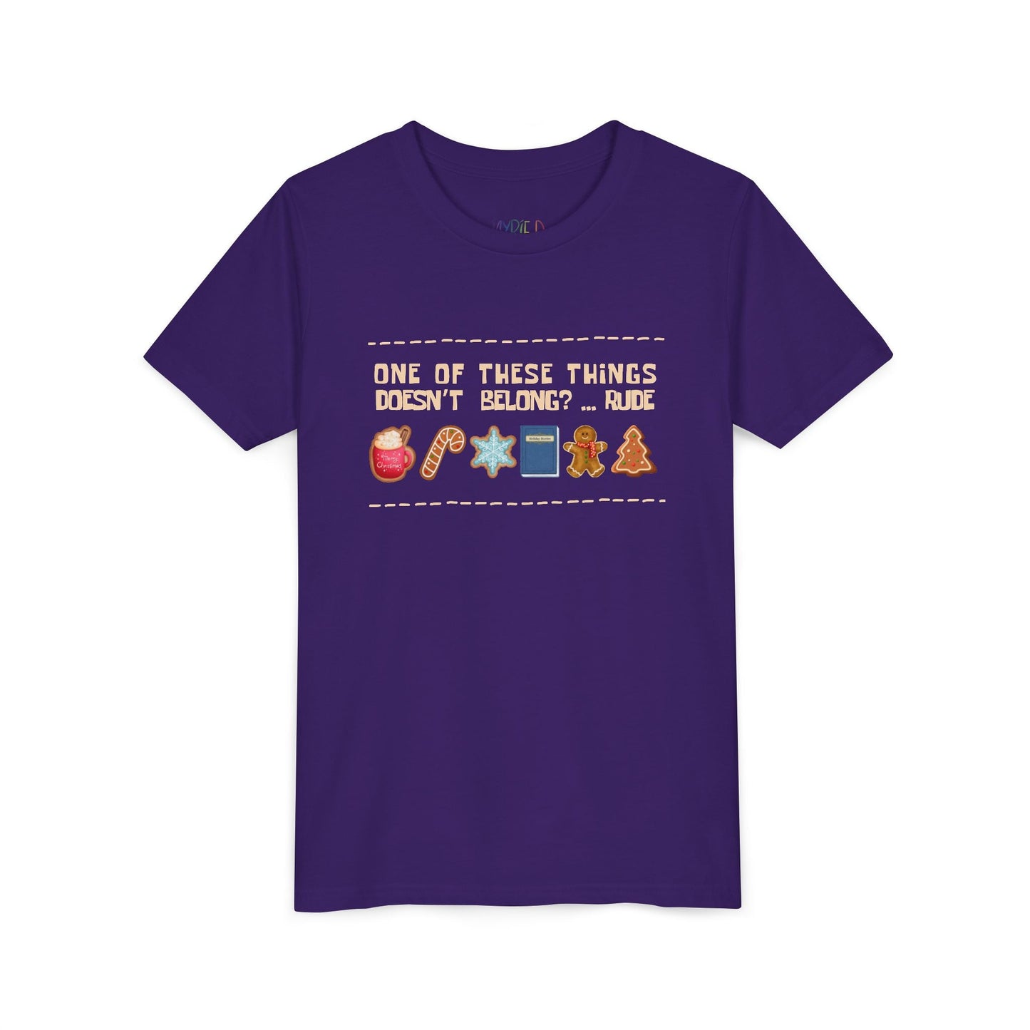 Youth One of These Things Doesn’t Belong T-Shirt – Funny Holiday Book Design Printify