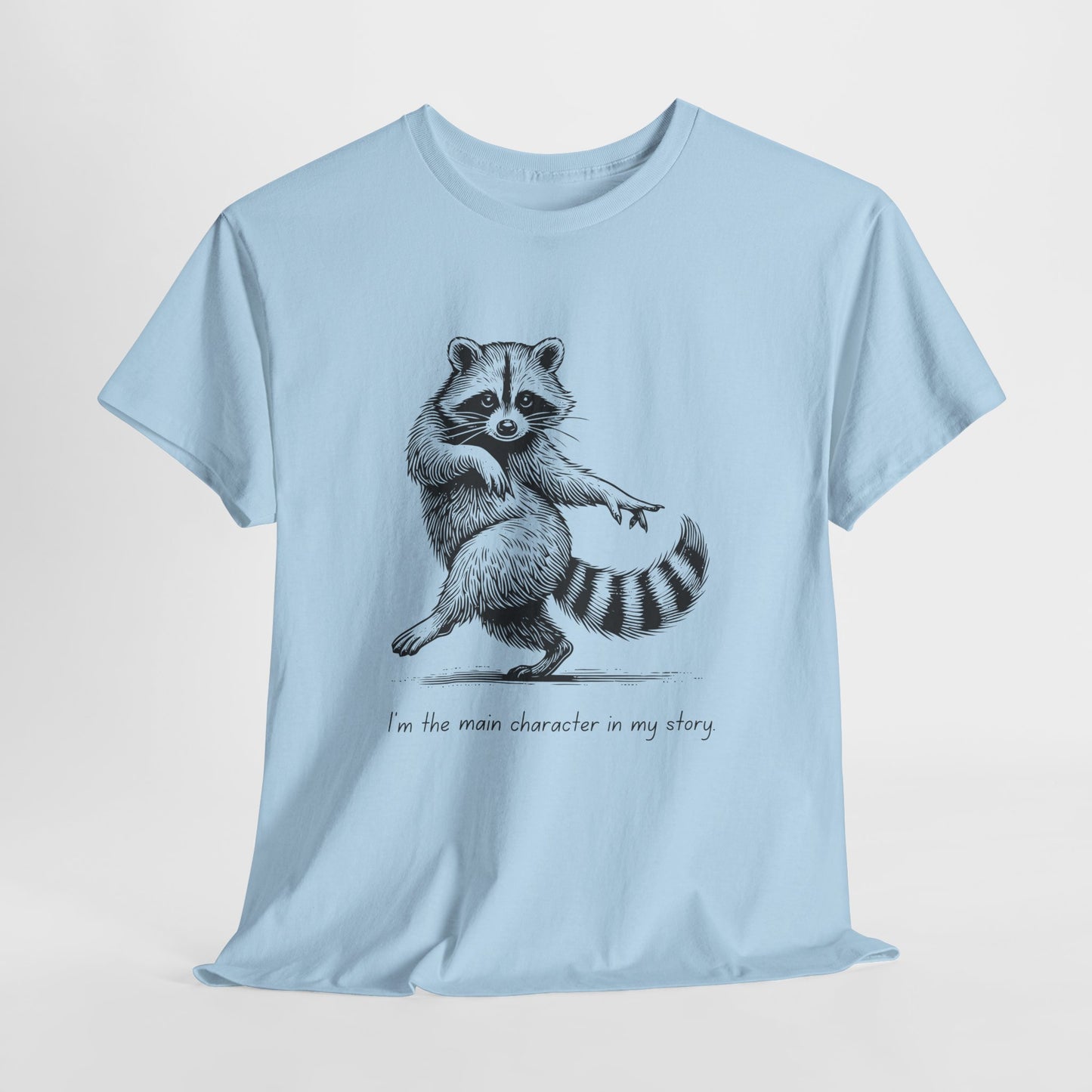 Teen/Adult Unisex Main Character Raccoon Tee – Starring: Me