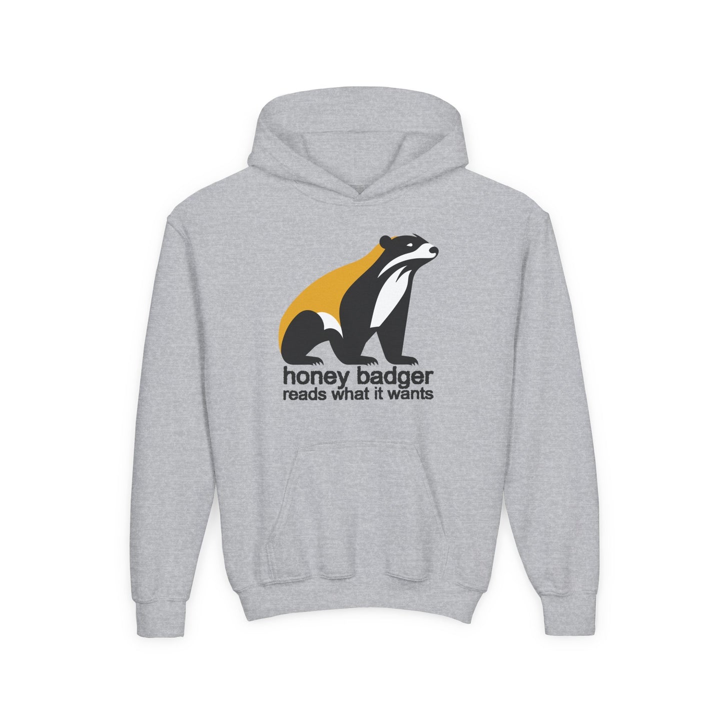 Teen/Adult Unisex Hoodie – Honey Badger Reads What It Wants