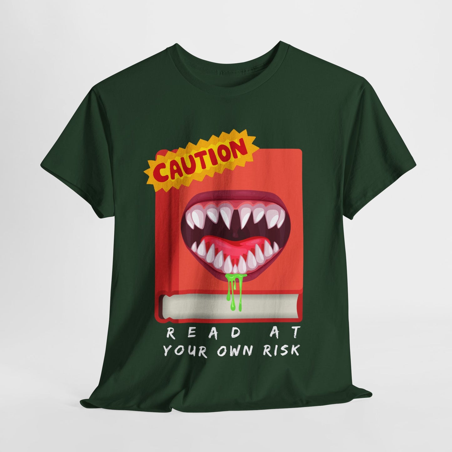 Teen/Adult Unisex Read at Your Own Risk Tee β A Warning for Thrill-Seeking Readers