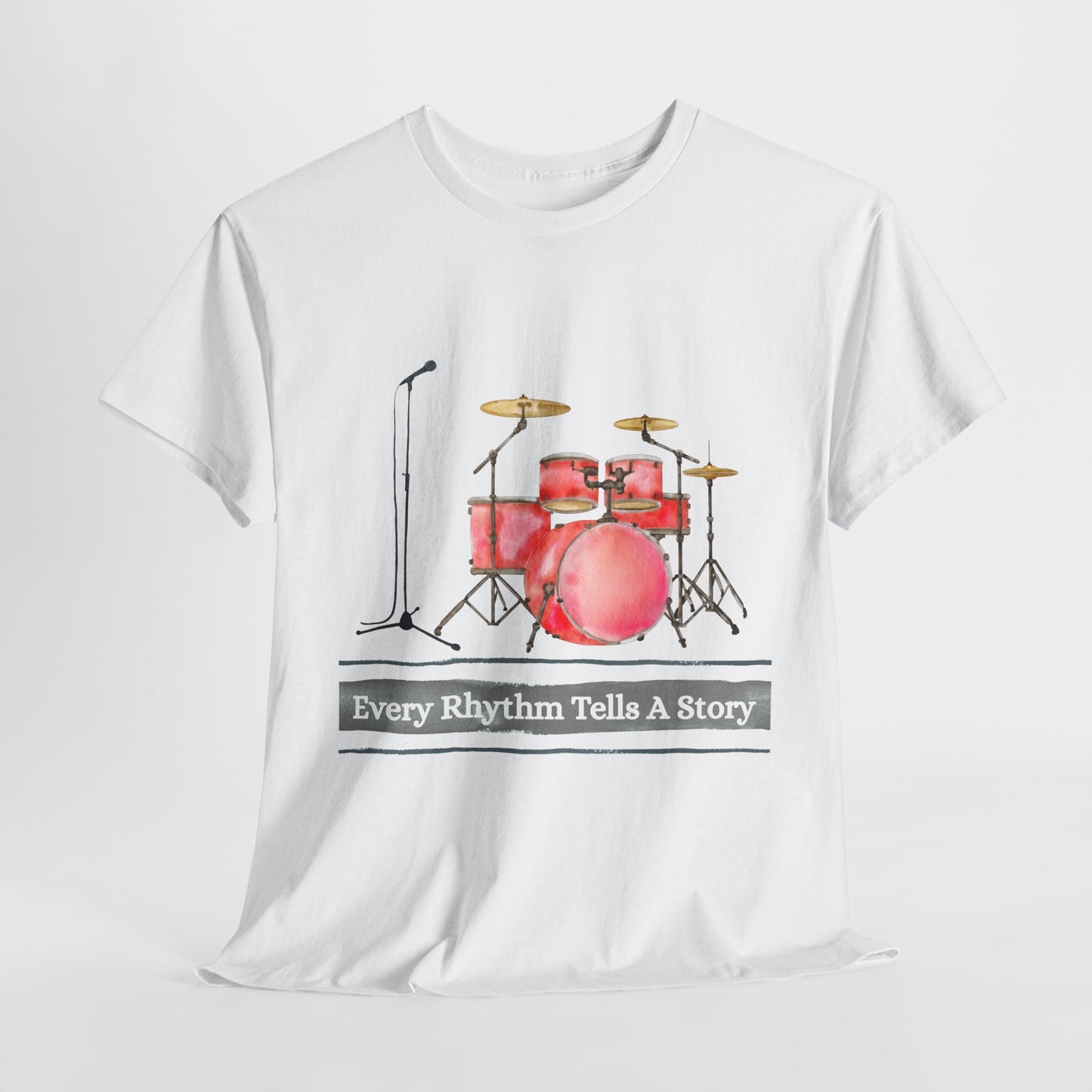 Teen/Adult Unisex Every Rhythm Tells a Story Tee – For Readers, Writers & Rockers Alike