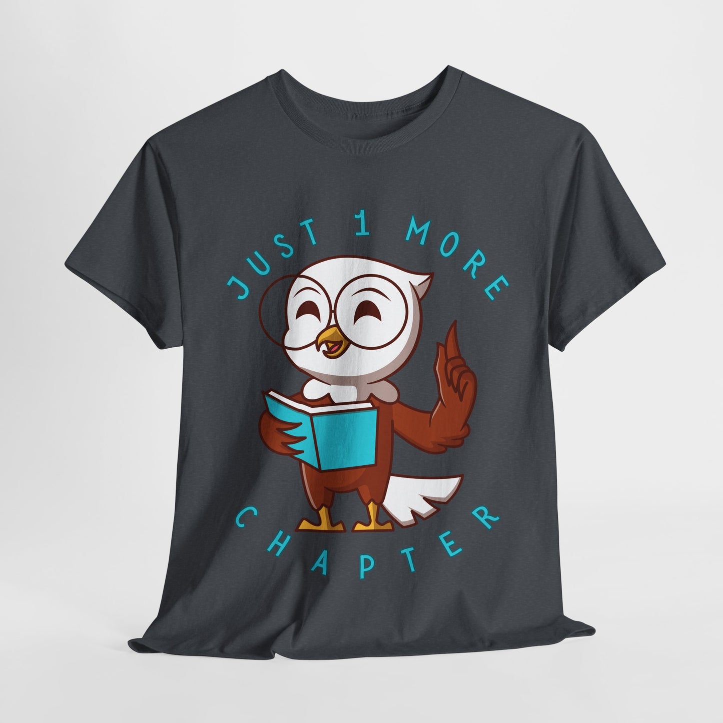 Teen/Adult Unisex Just One More Chapter Tee β Wise Reader Owl Edition