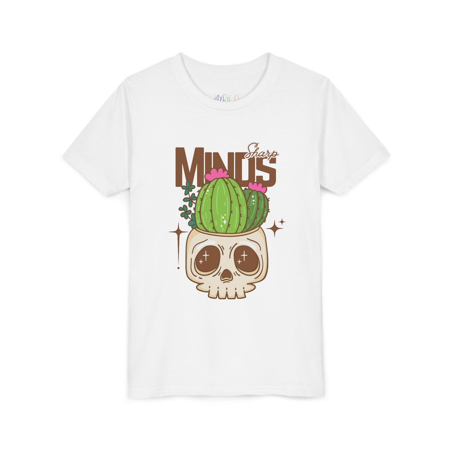 Youth Tee – Sharp Minds Skull & Cactus Graphic Shirt