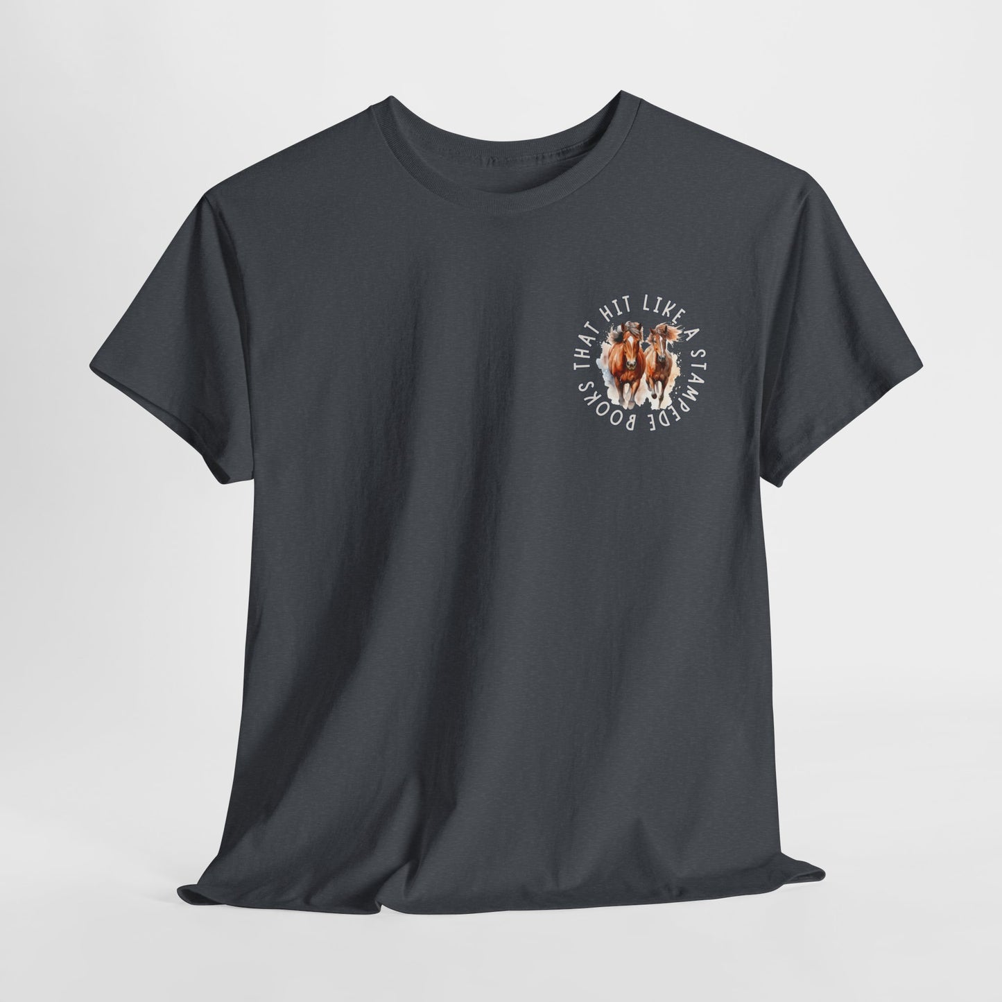 Teen/Adult Unisex Tee – Books That Hit Like a Stampede (Little Edition)