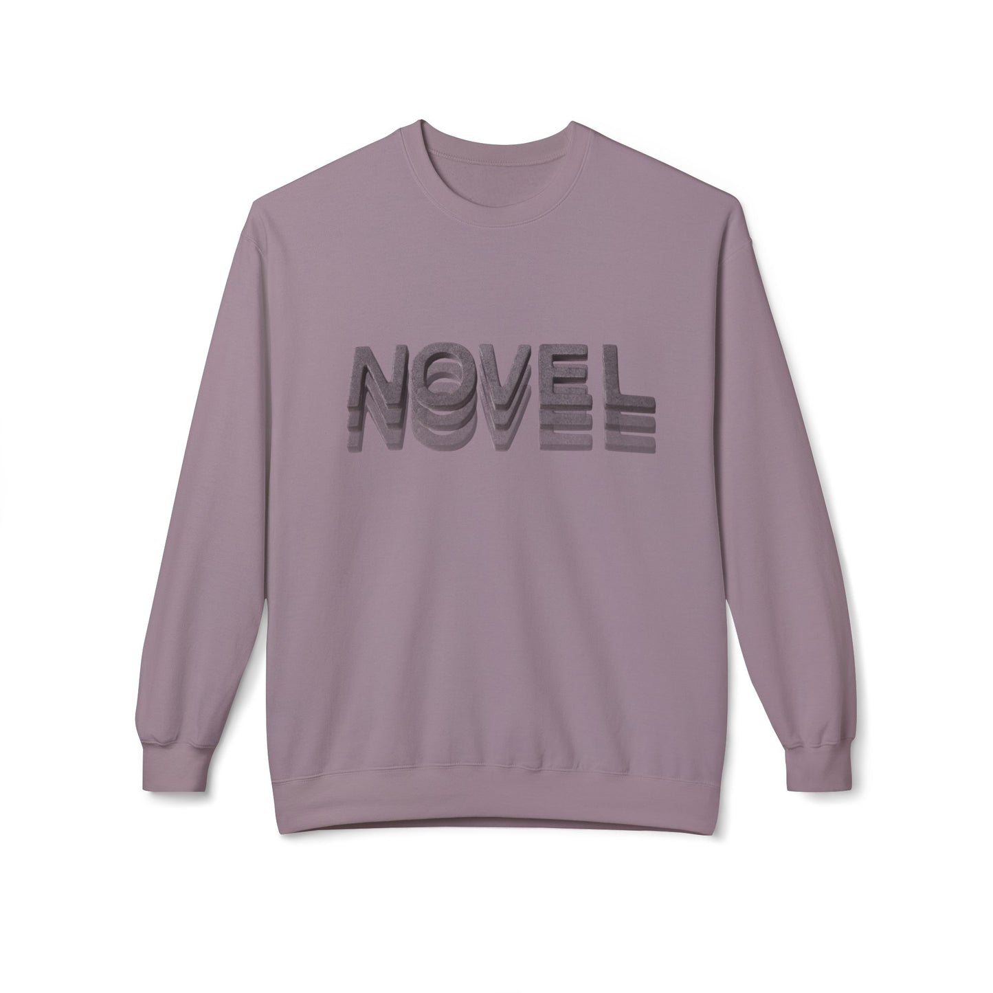 Teen/Adult Unisex NOVEL Sweatshirt – Minimalist 3D Typography Design for Book Lovers