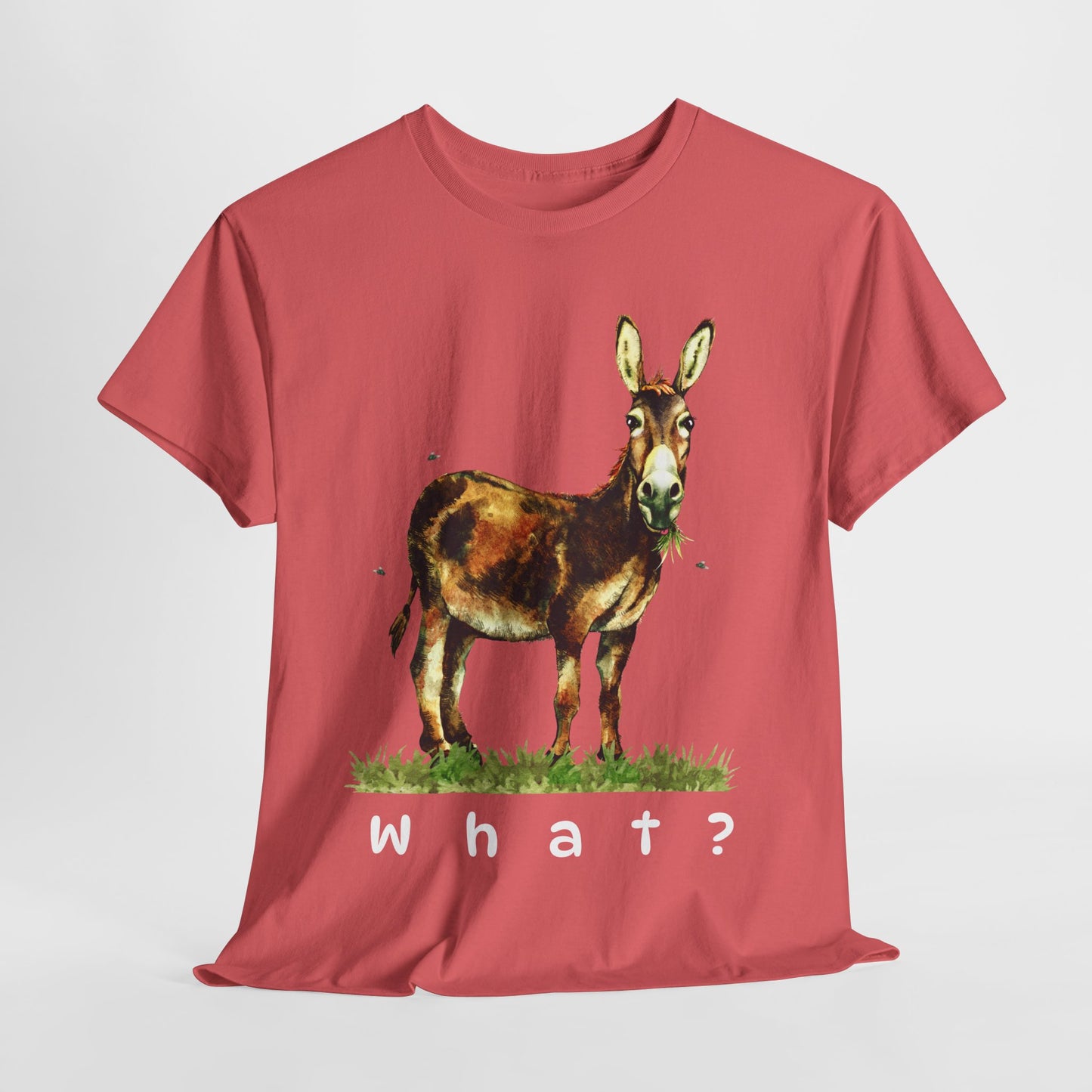 Teen/Adult Unisex What? Tee – Funny Animal Shirt for Sarcastic Souls & Grass-Focused Thinkers