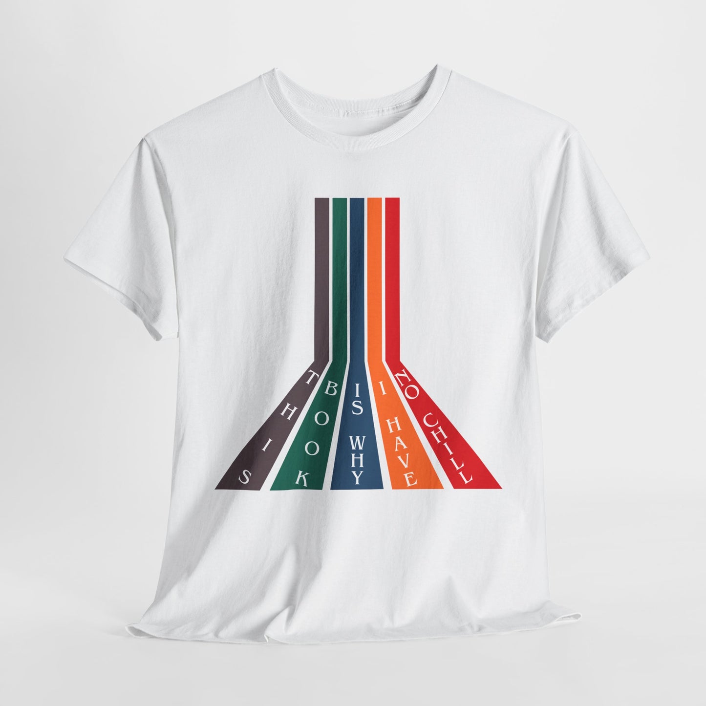 Teen/Adult Unisex Bookish Tee – This Book Is Why I Have No Chill (Color Stripe Edition)