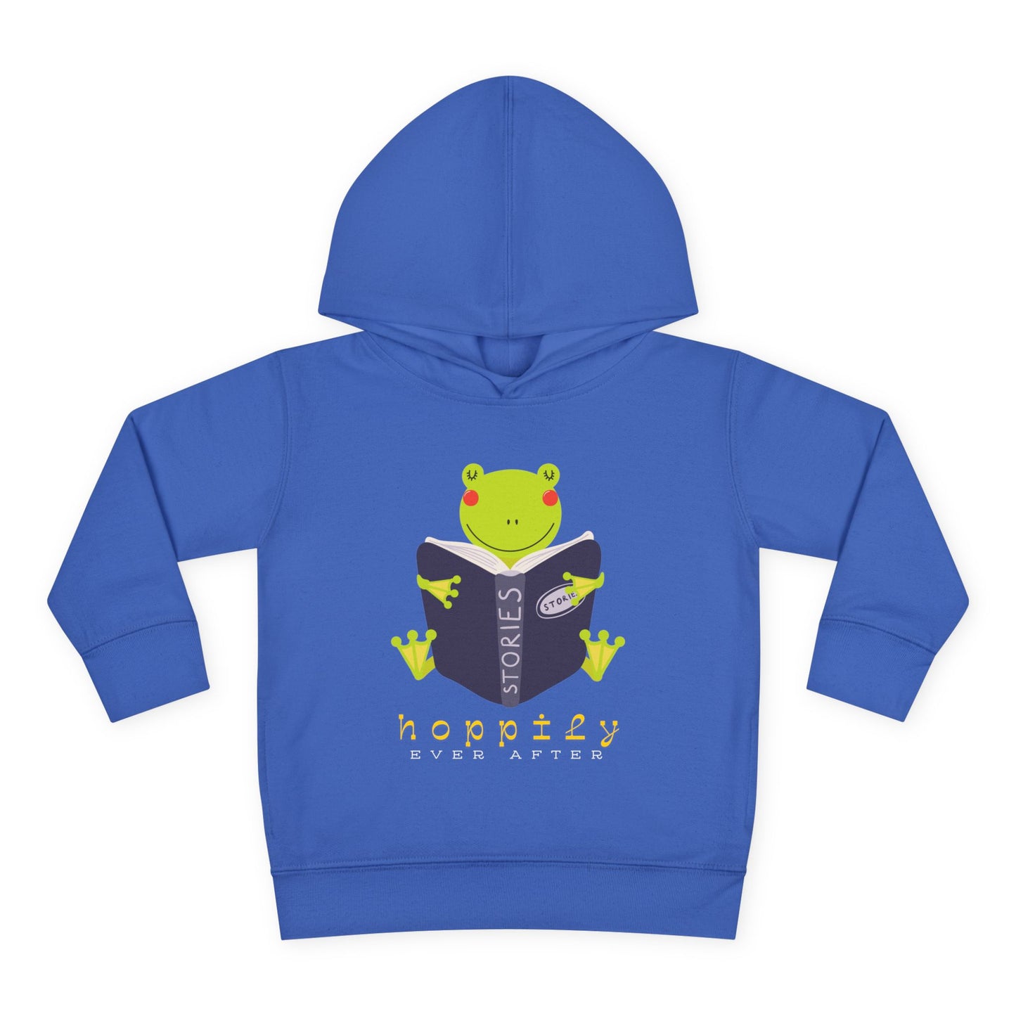 Toddler Hoppily Ever After Hoodie β Frog Reading Stories Design