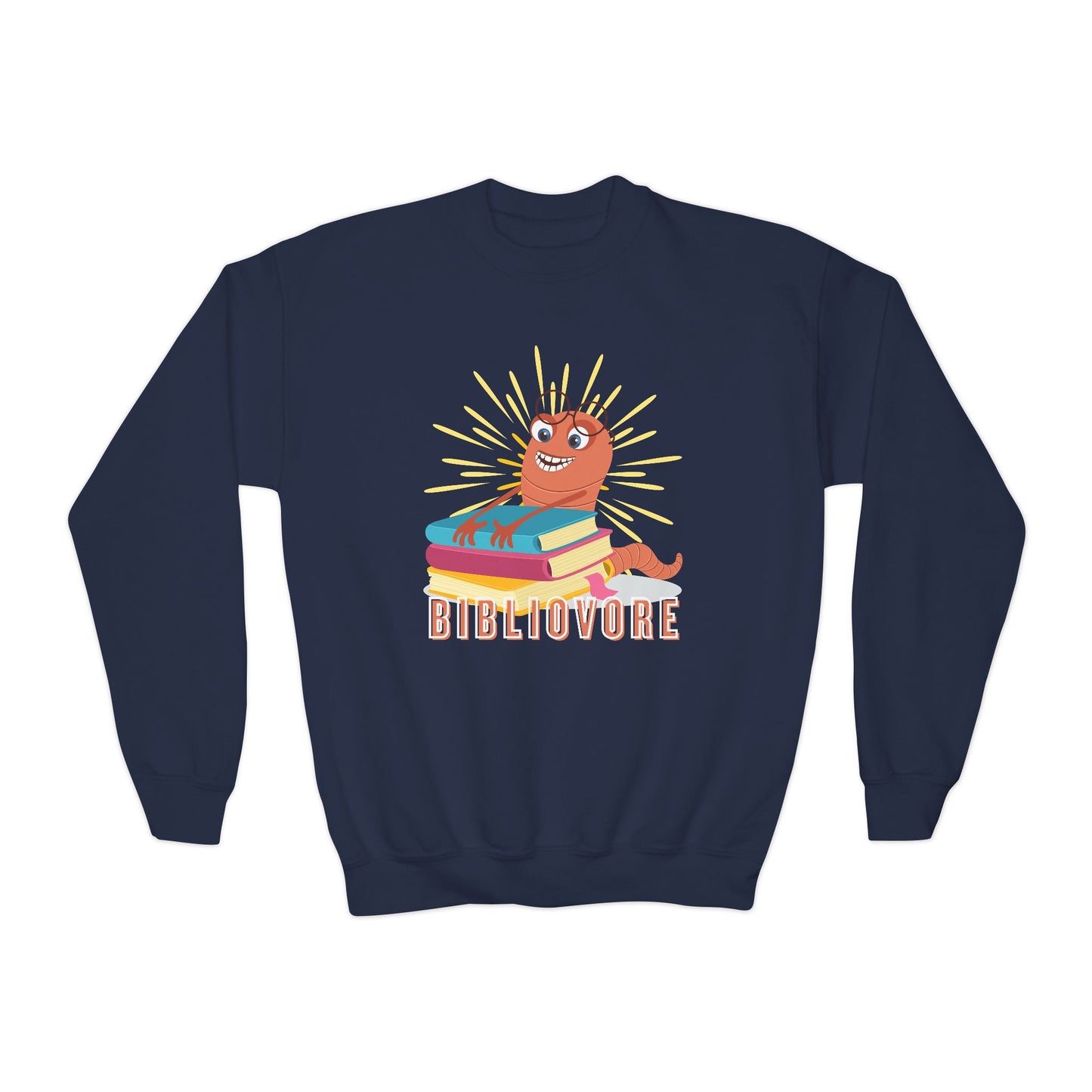 Youth Bibliovore Sweatshirt – Hungry for a Good Book!