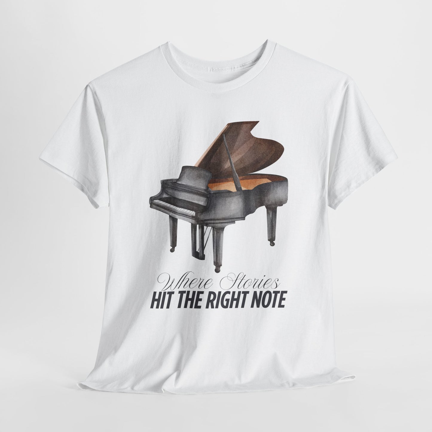 Teen/Adult Unisex Hit the Right Note Tee – For Readers and Musicians Who Feel Every Word
