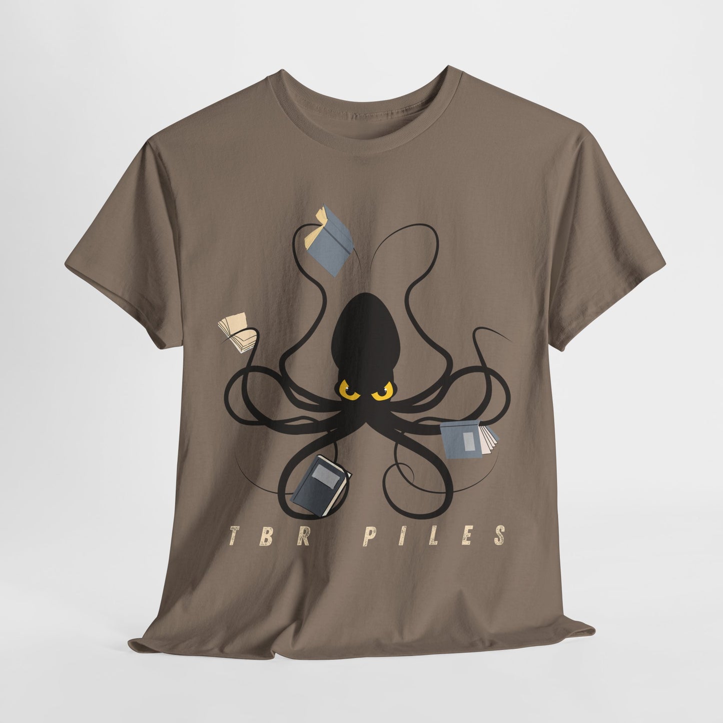 Teen/Adult Unisex “TBR Piles” Tee – Eight Arms, Still Not Enough