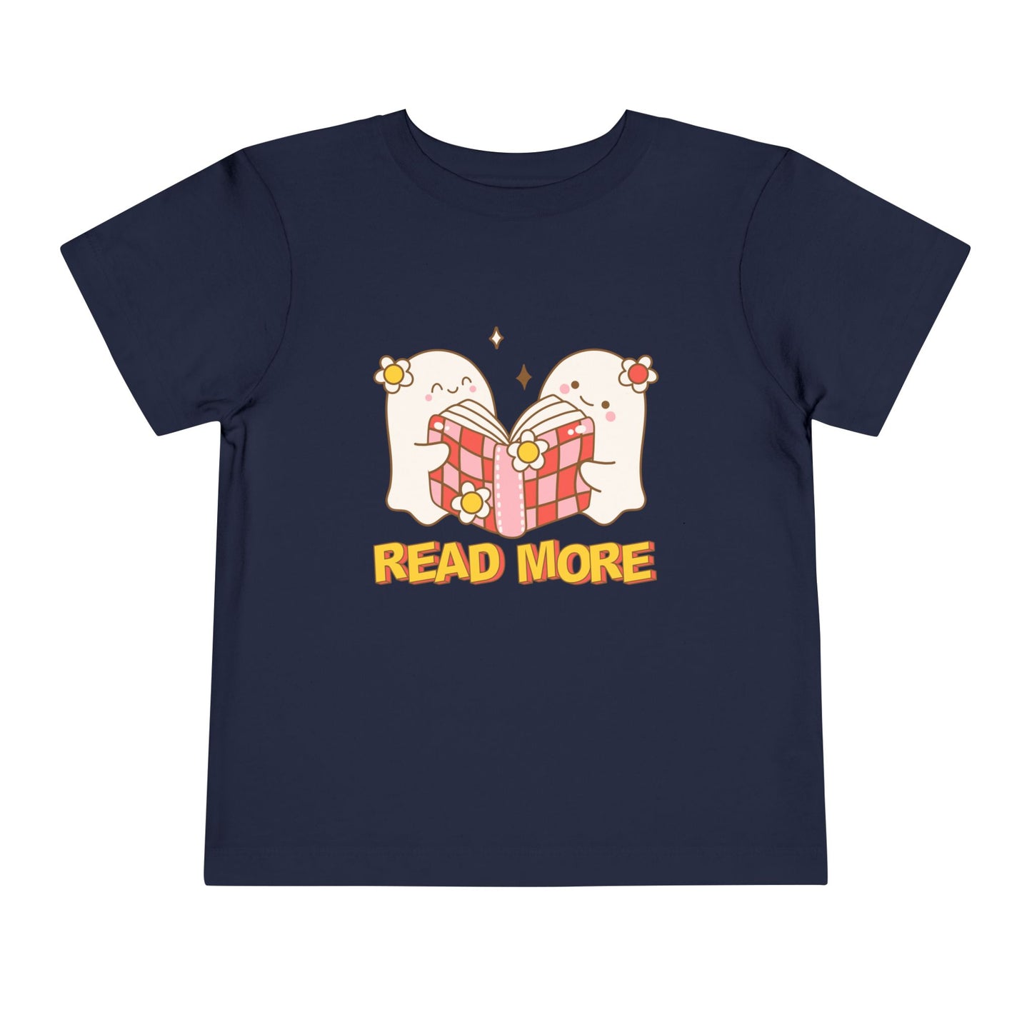 Toddler Boo Ghosts “Read More” T-Shirt – Cute Halloween Reading Shirt for Kids